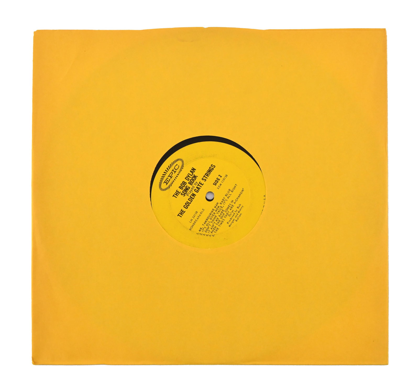 BOB DYLAN, ALBUM "THE BOB DYLAN SONG BOOK", BEARING SIGNATURE - 3