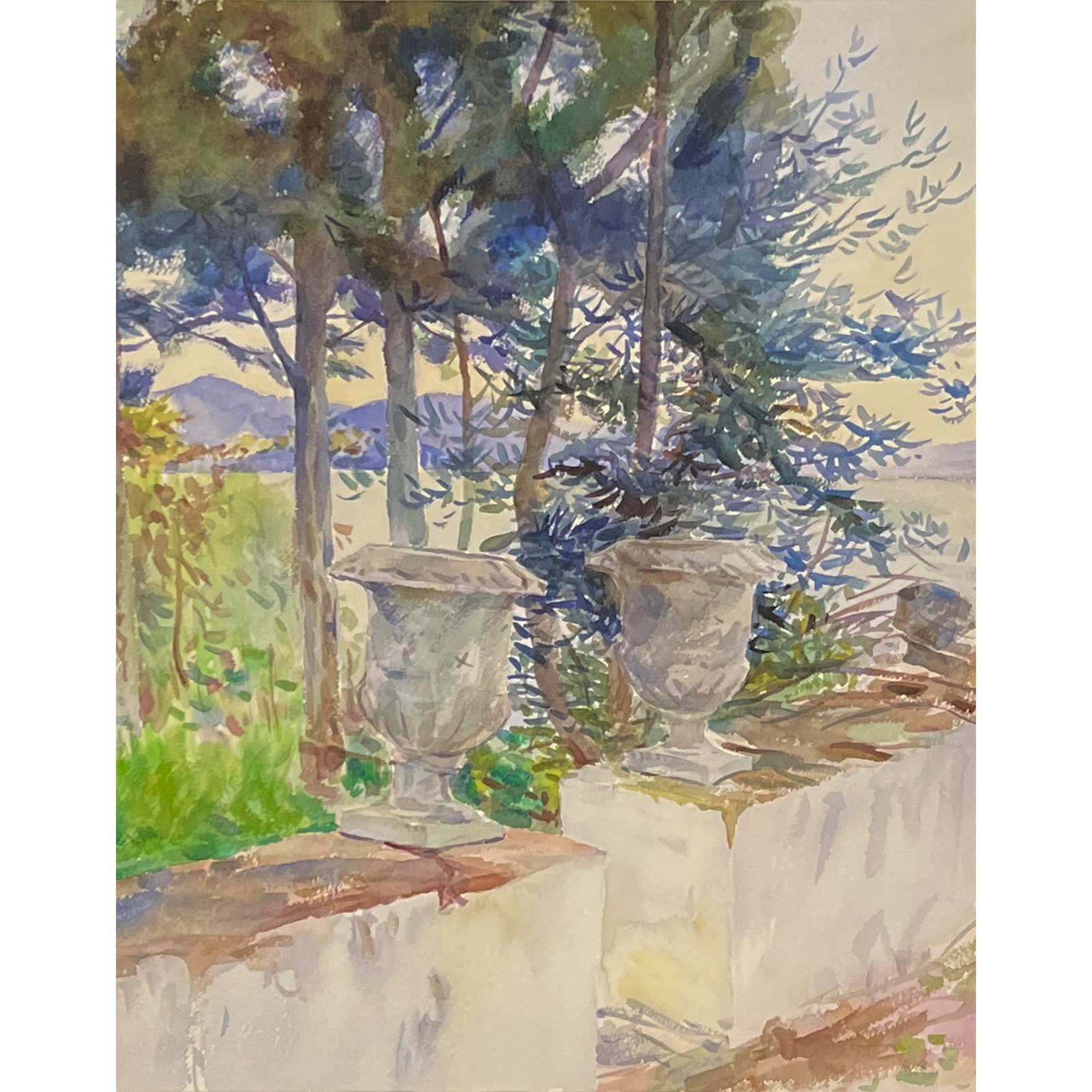 John Singer Sargent (Italian, 1856-1925), After, Corfu The Terrace, Watercolor on Paper (1 of 5)