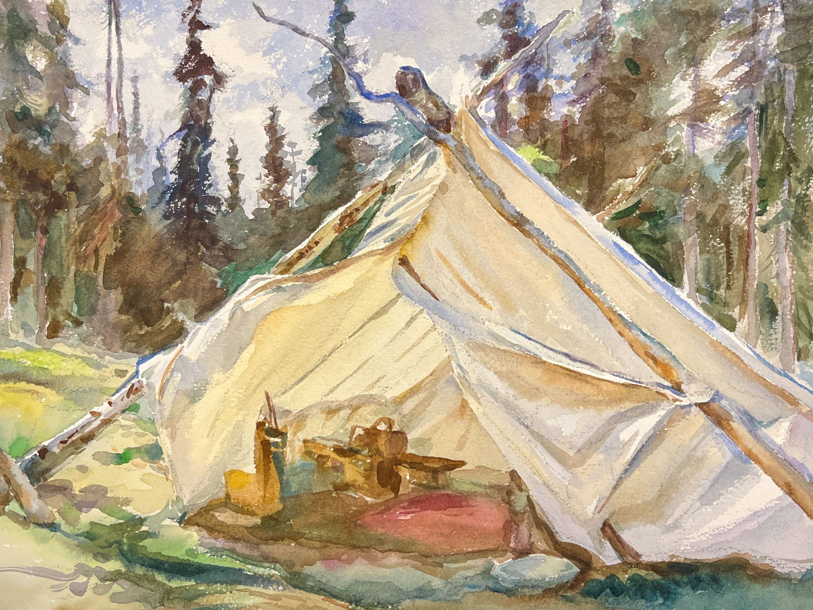 John Singer Sargent (Italian, 1856-1925), After, A Tent in the Rockies, Watercolor on Paper - 2