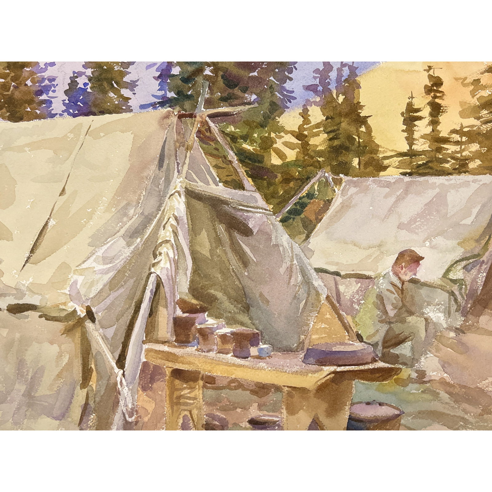 John Singer Sargent (Italian, 1856-1925), After, Camp at Lake O'Hara, Watercolor on Paper (1 of 4)