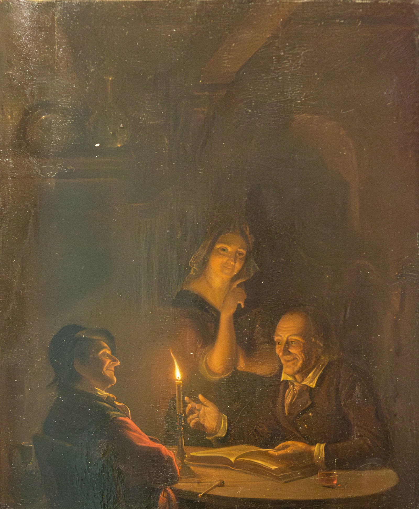 Circle of Petrus Van Schendel (Dutch-BelGIAn, 1806-1870), Candlelight Conversation - 2