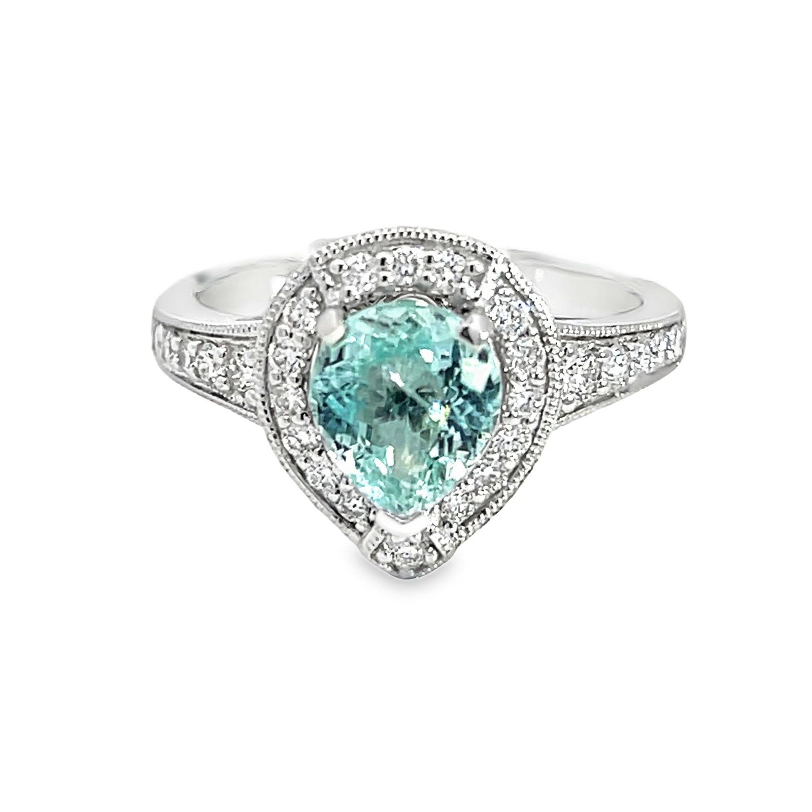 Platinum, Tourmaline and Diamond Ring with GGA & GFCO: Platinum, Tourmaline and Diamond Ring with GGA & GFCO. 5.7 grams platinum ring set with 0.35 carats of diamonds and 1.35 carats pink tourmaline. Size: 7