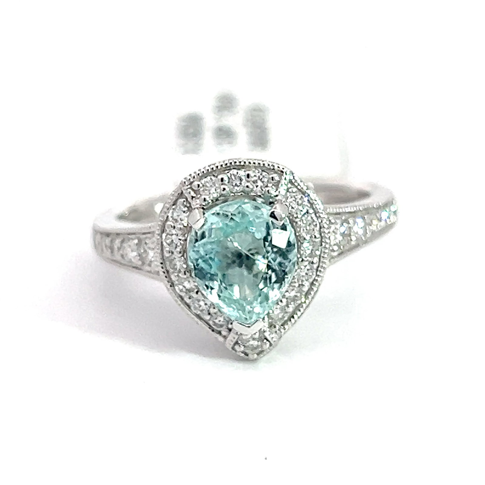 Platinum, Tourmaline and Diamond Ring with GGA & GFCO - 3