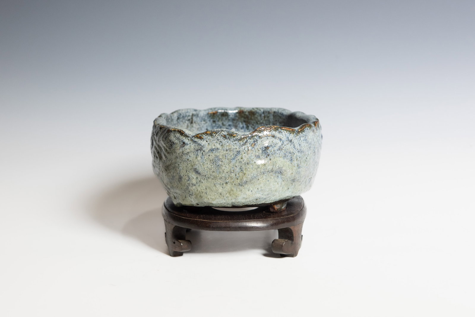 A Chinese Shiwan Glazed Basin with Base, Qing Dynasty - 5