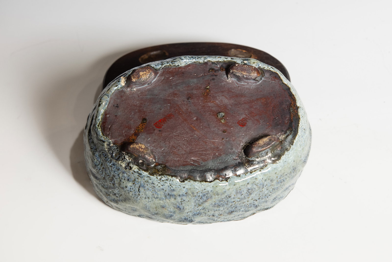 A Chinese Shiwan Glazed Basin with Base, Qing Dynasty - 7
