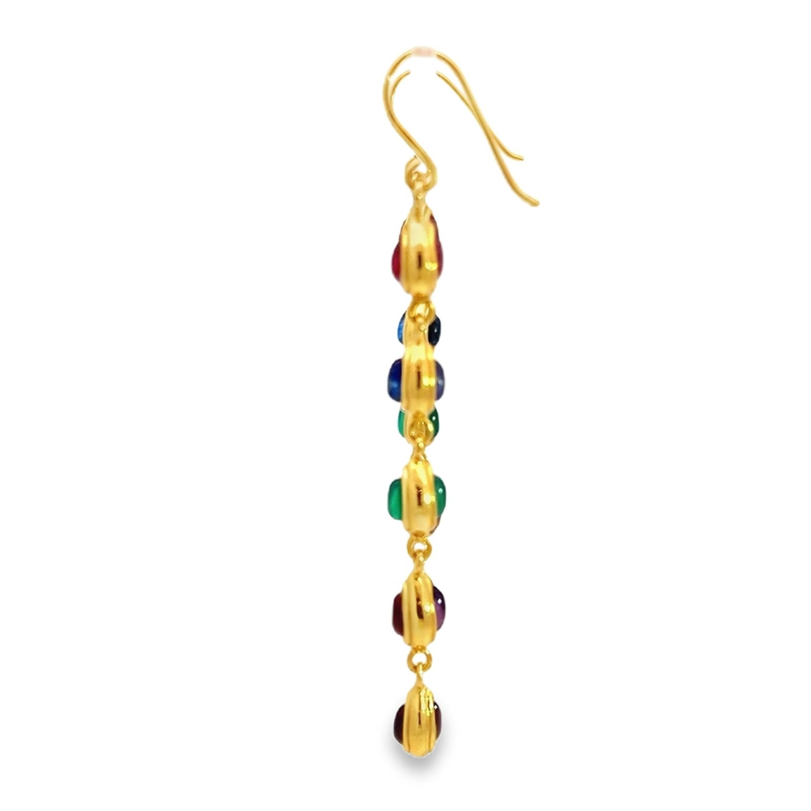 RUBY, SAPPHIRE, EMERALD AND AMETHYST EARRINGS - 2