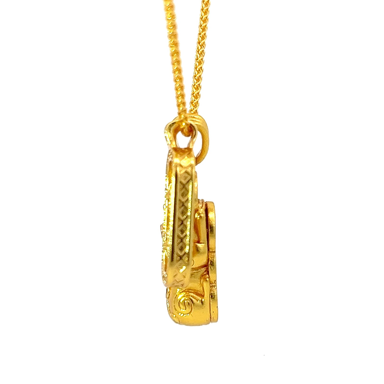 GOLD-PLATED SILVER NECKLACE AND PENDANT - 2