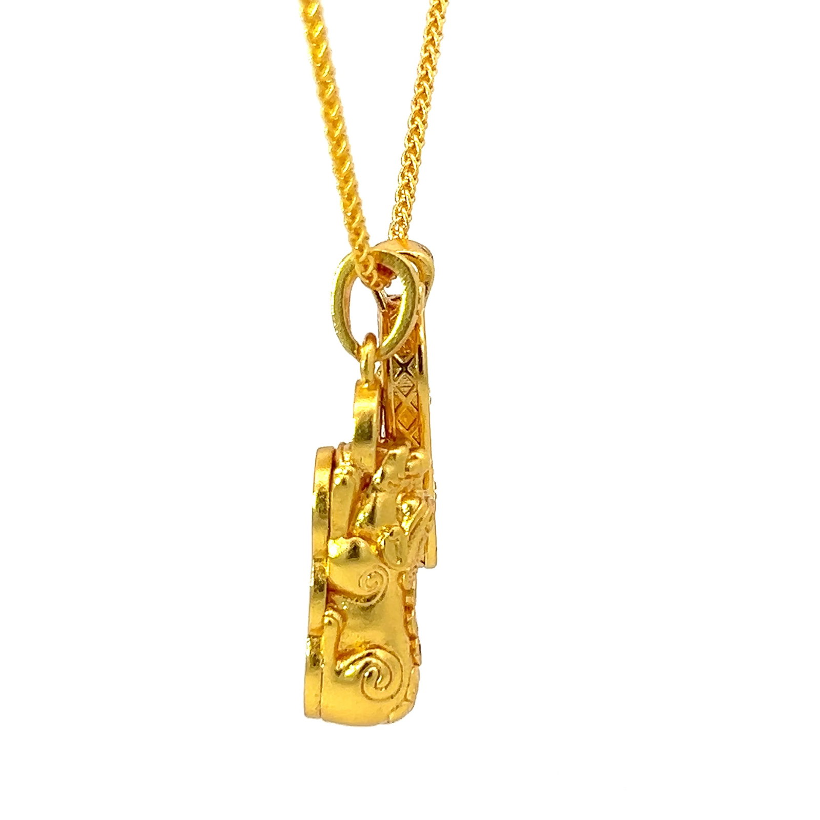 GOLD-PLATED SILVER NECKLACE AND PENDANT - 4