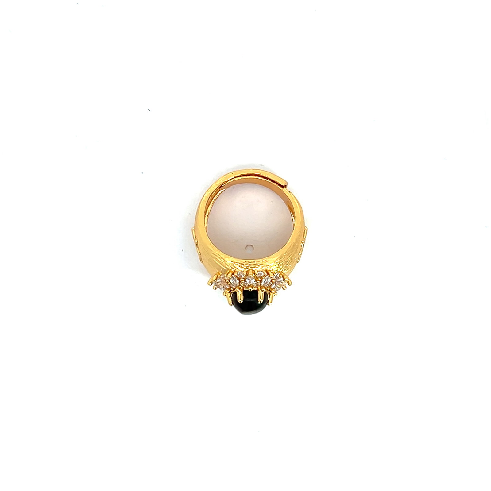 CYMOPHANE, DIAMOND AND STERLING SILVER NECKLACE AND RING - 6