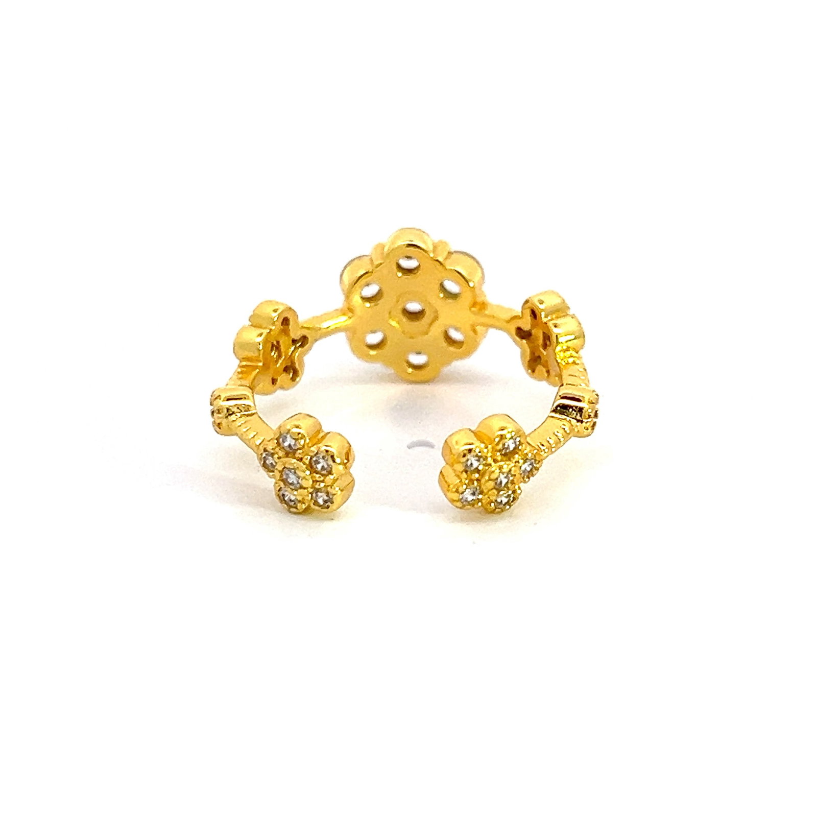 LAB-DIAMOND AND STERLING SILVER RING - 3