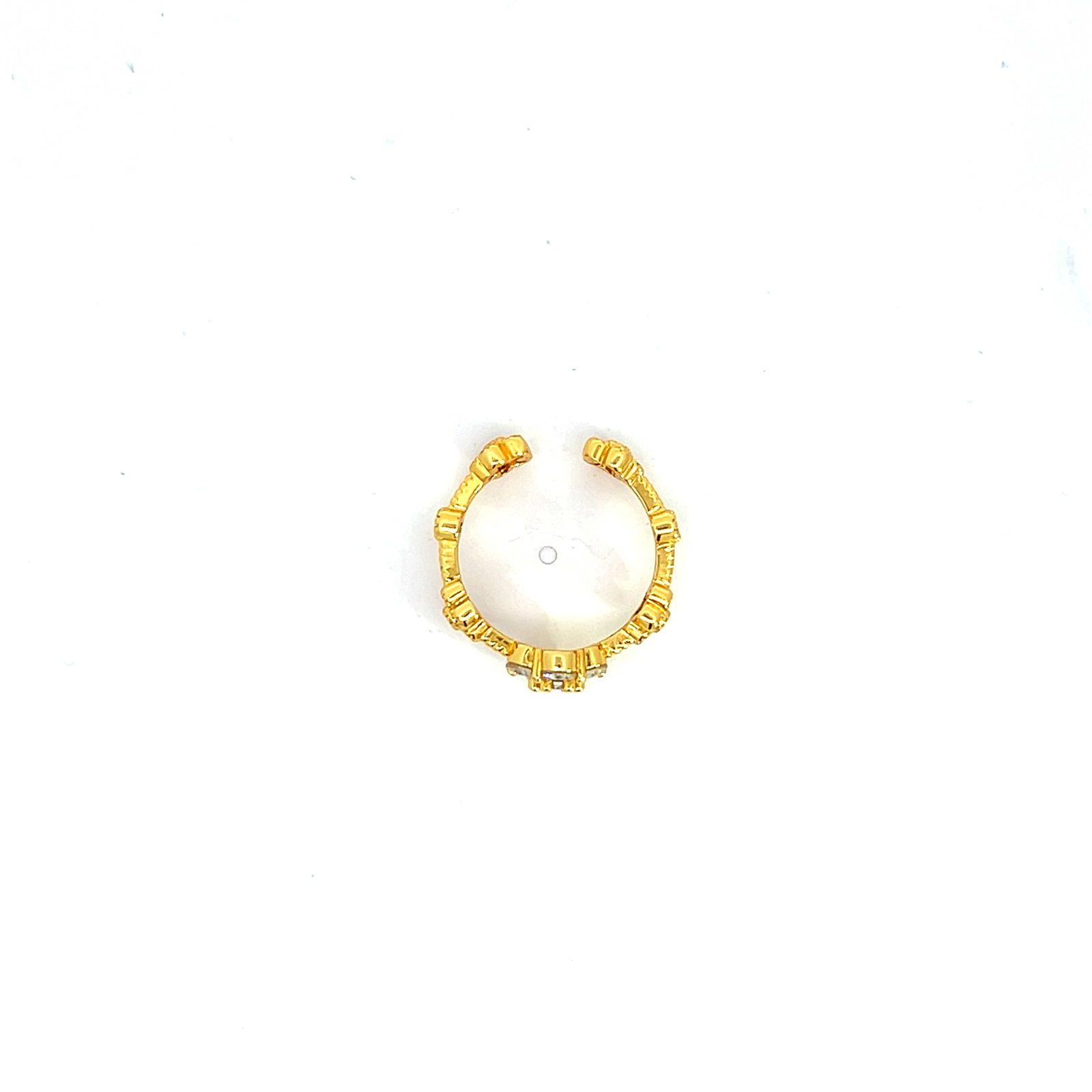 LAB-DIAMOND AND STERLING SILVER RING - 5