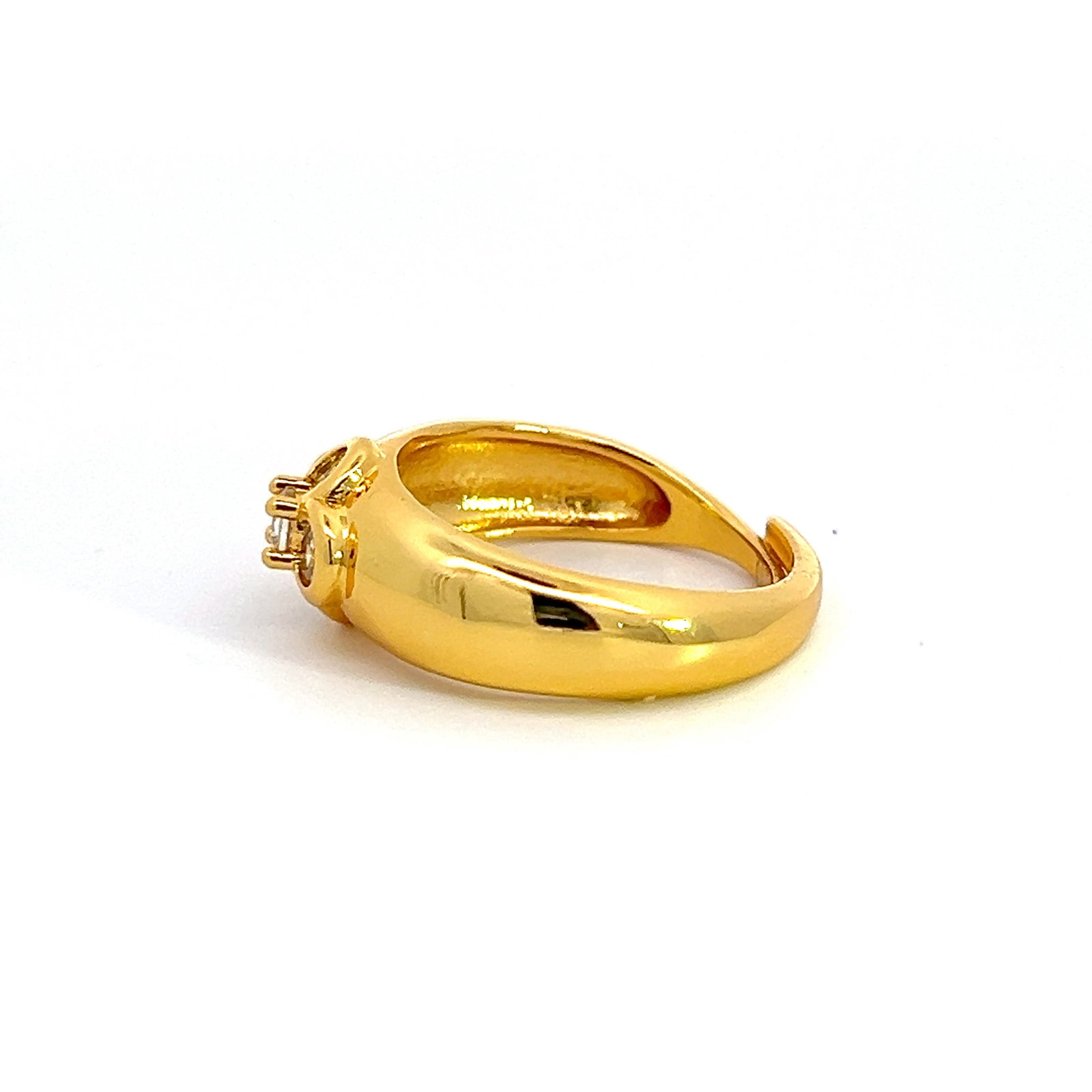 LAB-DIAMOND AND STERLING SILVER RING - 2