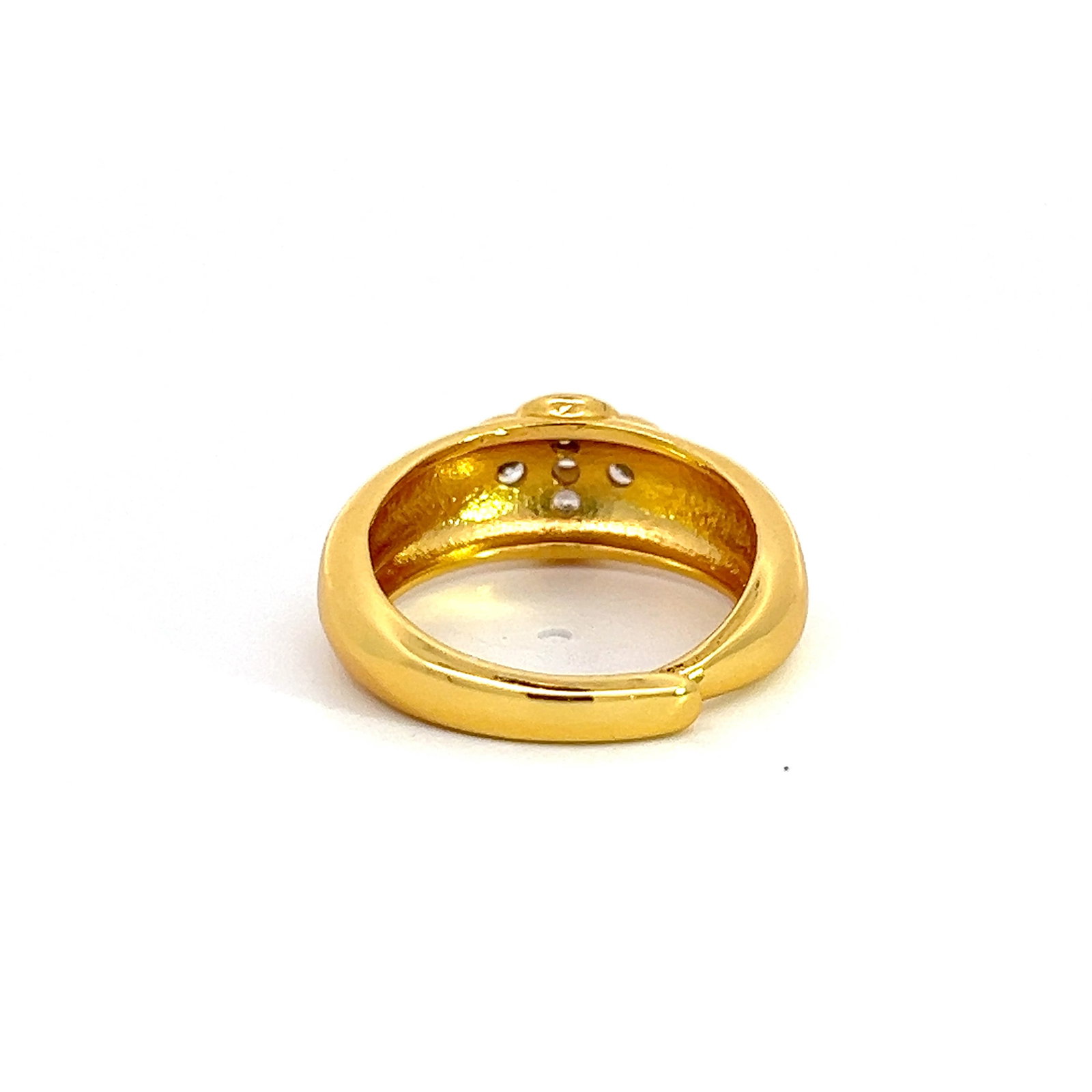 LAB-DIAMOND AND STERLING SILVER RING - 3