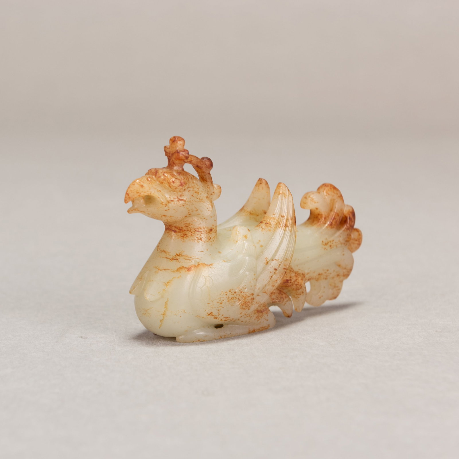 CHINESE JADE CARVING OF PHOENIX, PROBABLY HAN DYNASTY - 2