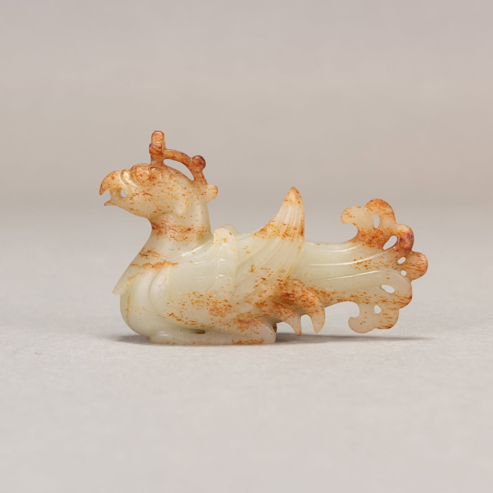 CHINESE JADE CARVING OF PHOENIX, PROBABLY HAN DYNASTY - 3