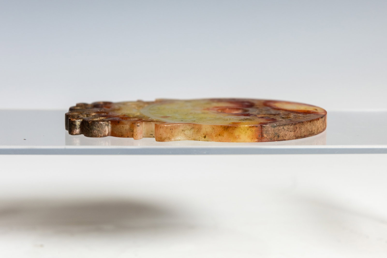 A CHINESE CARVED JADE BI DISC PLAQUE - 4