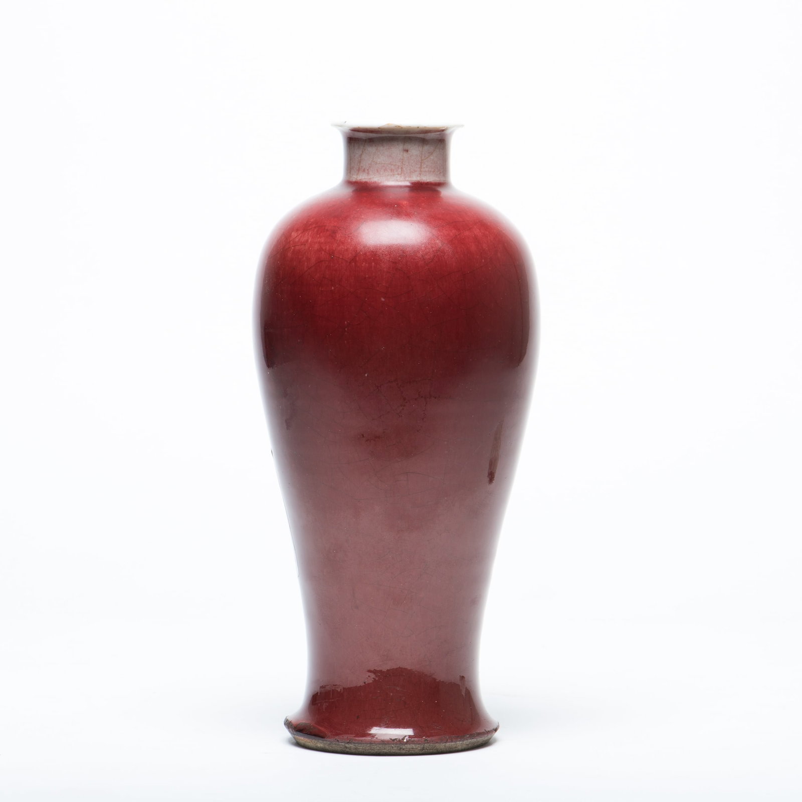 CHINESE LANGYAO RED GLAZE VASE, QING DYNASTY (1 of 2)