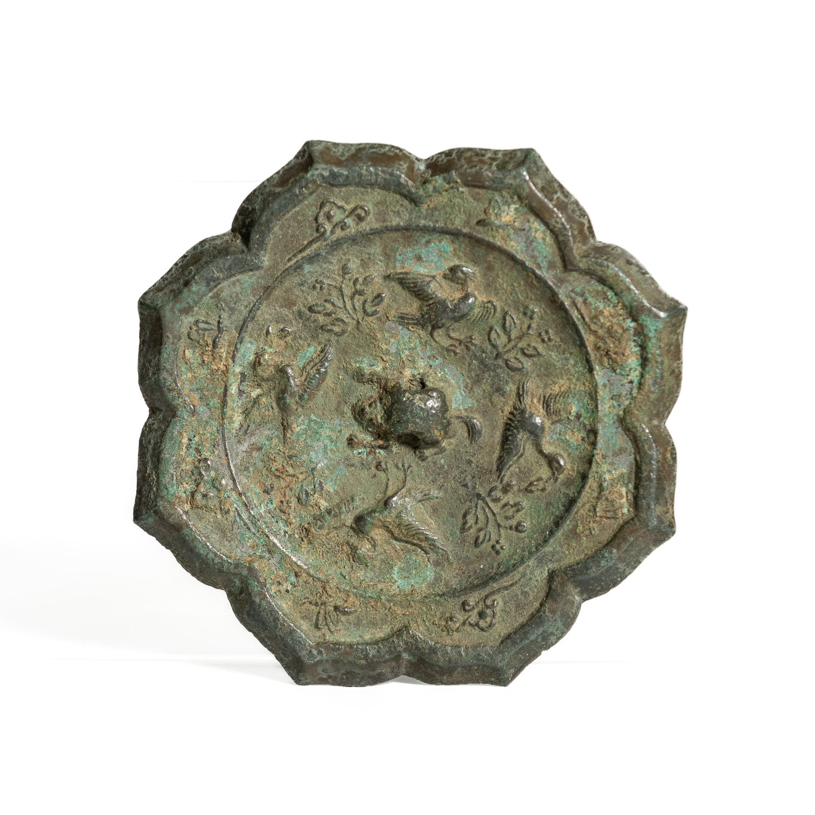 ARCHAIC CHINESE BRONZE HAND MIRROR (1 of 4)