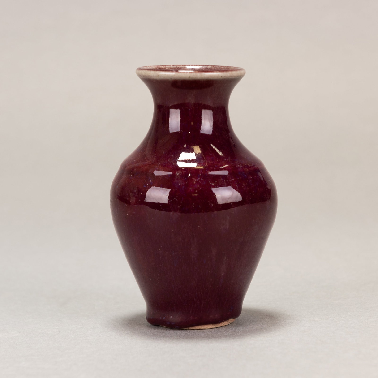 A CHINESE FLAMBE-GLAZED PORCELAIN VASE - 2