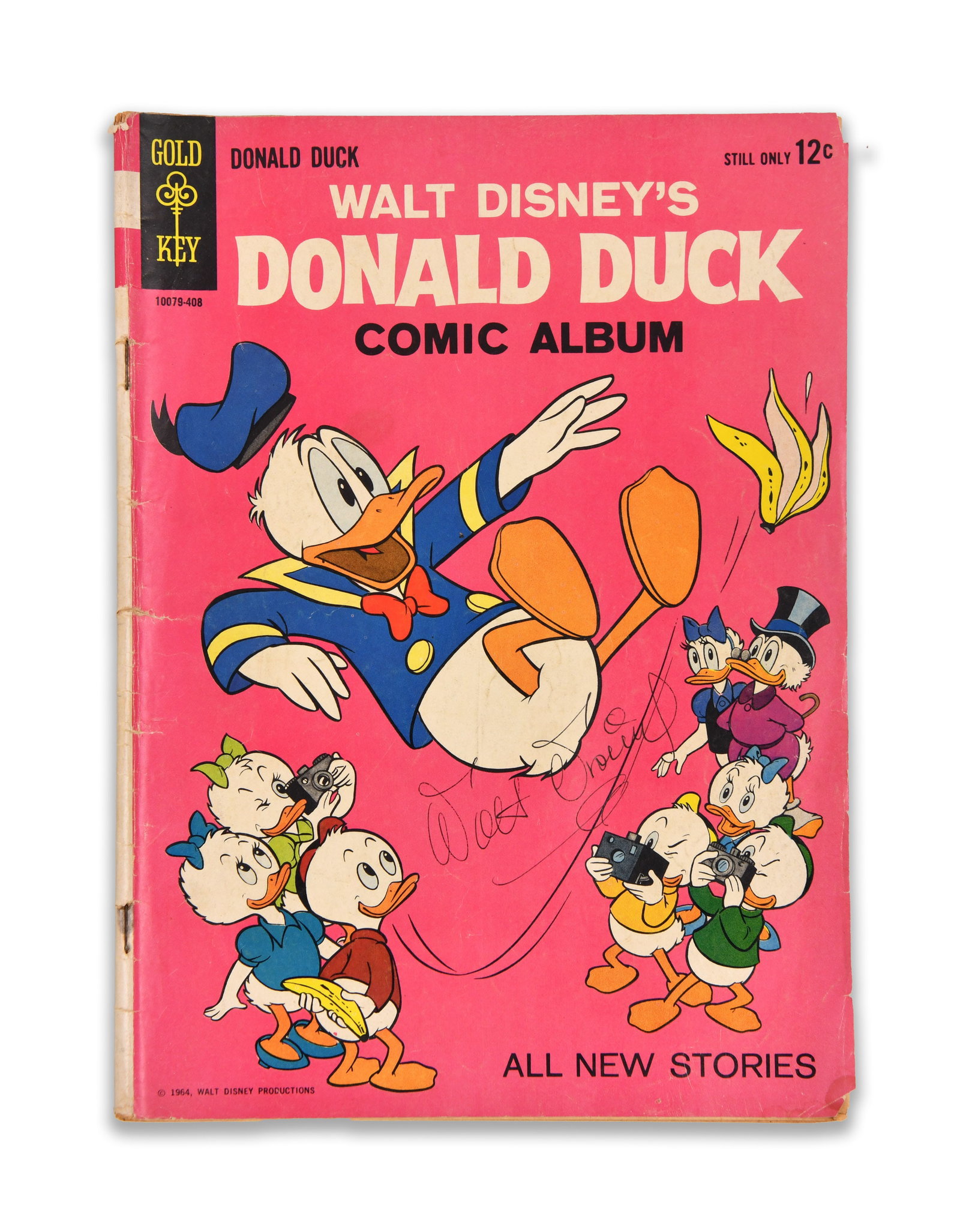 WALT DISNEY'S DONALD DUCK COMIC ALBUM, BEARING SIGNATURE (1 of 3)