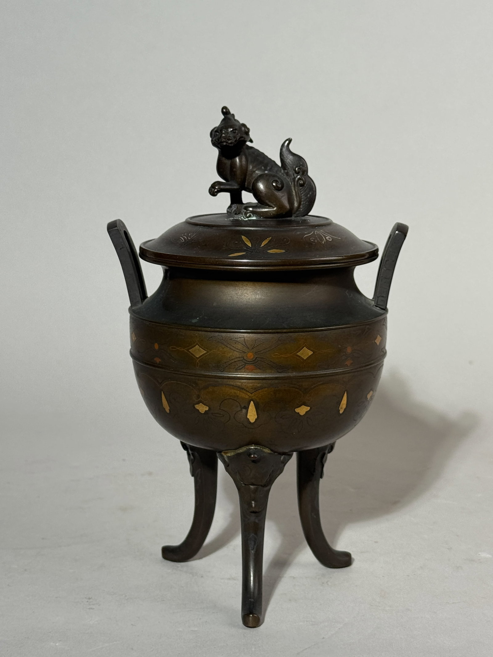 JAPANESE MIXED METAL CENSER WITH SHISHI (1 of 9)