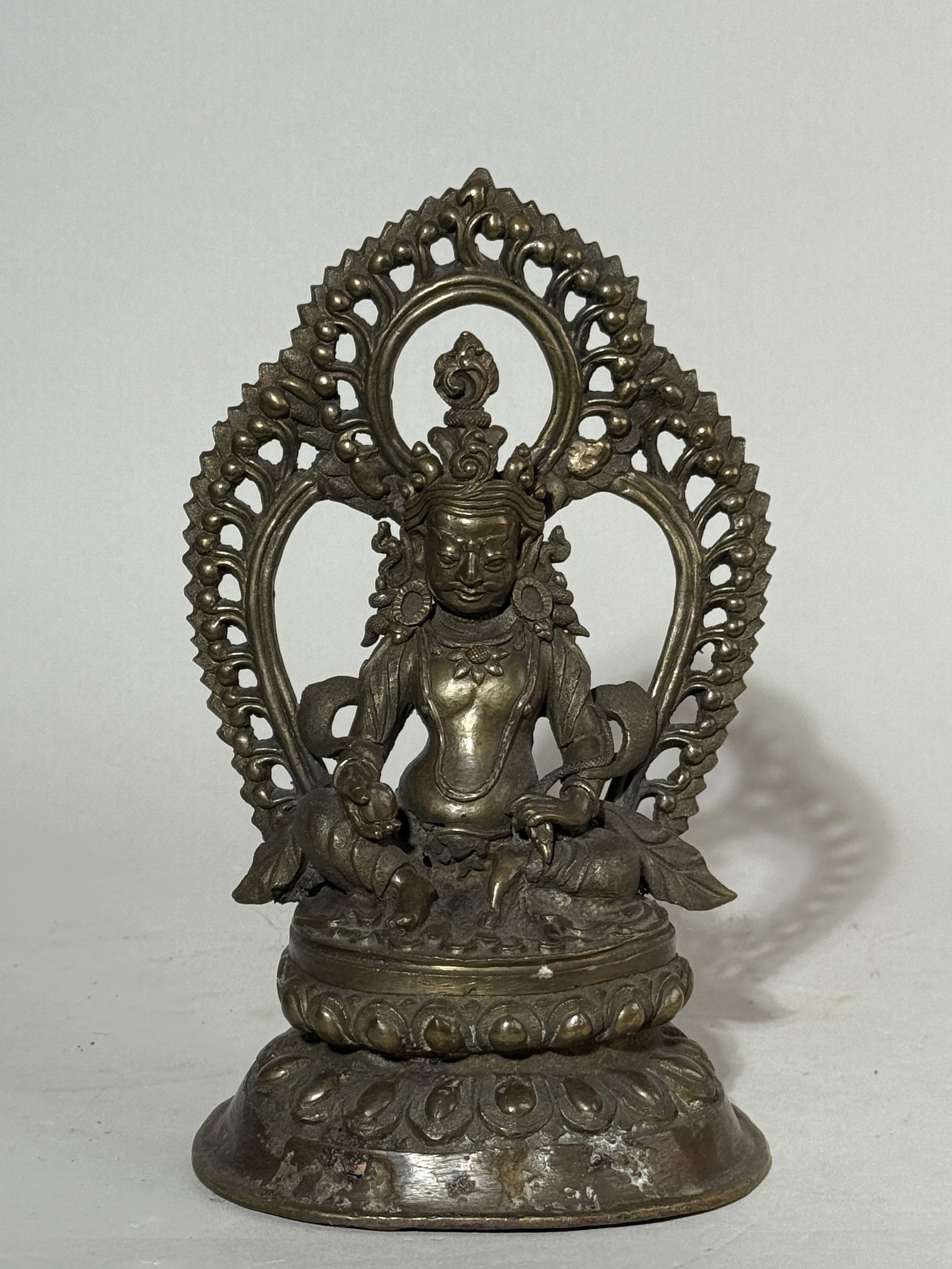 NEPALESE BRONZE SEATED DEITY OF WEALTH (1 of 9)
