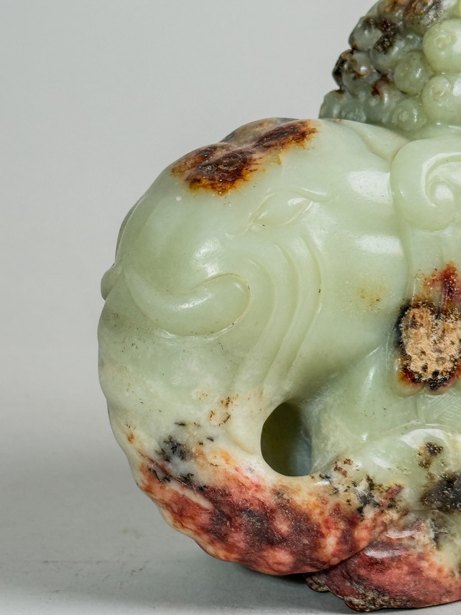 CHINESE CELADON JADE ELEPHANT - 2