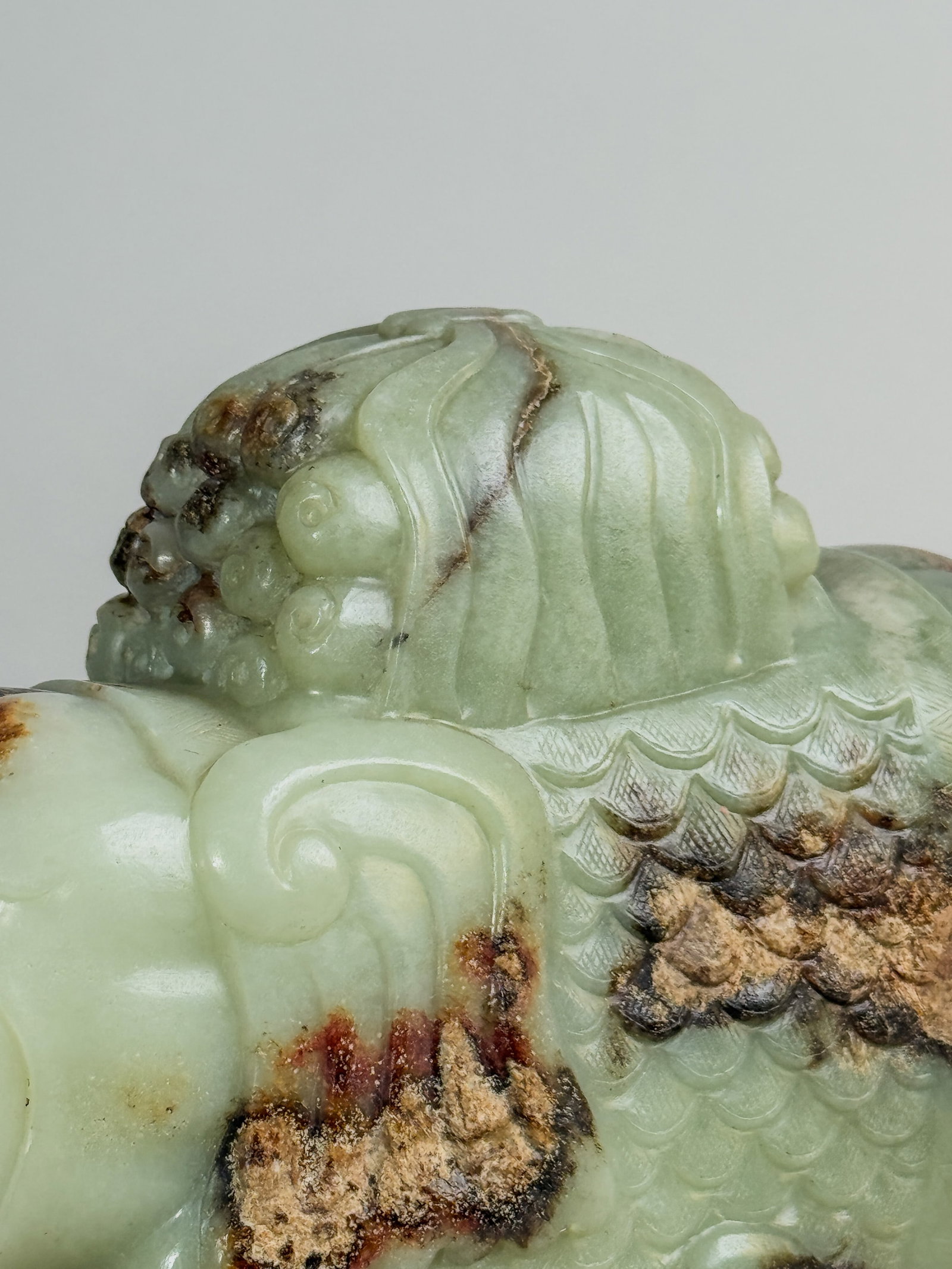 CHINESE CELADON JADE ELEPHANT - 3