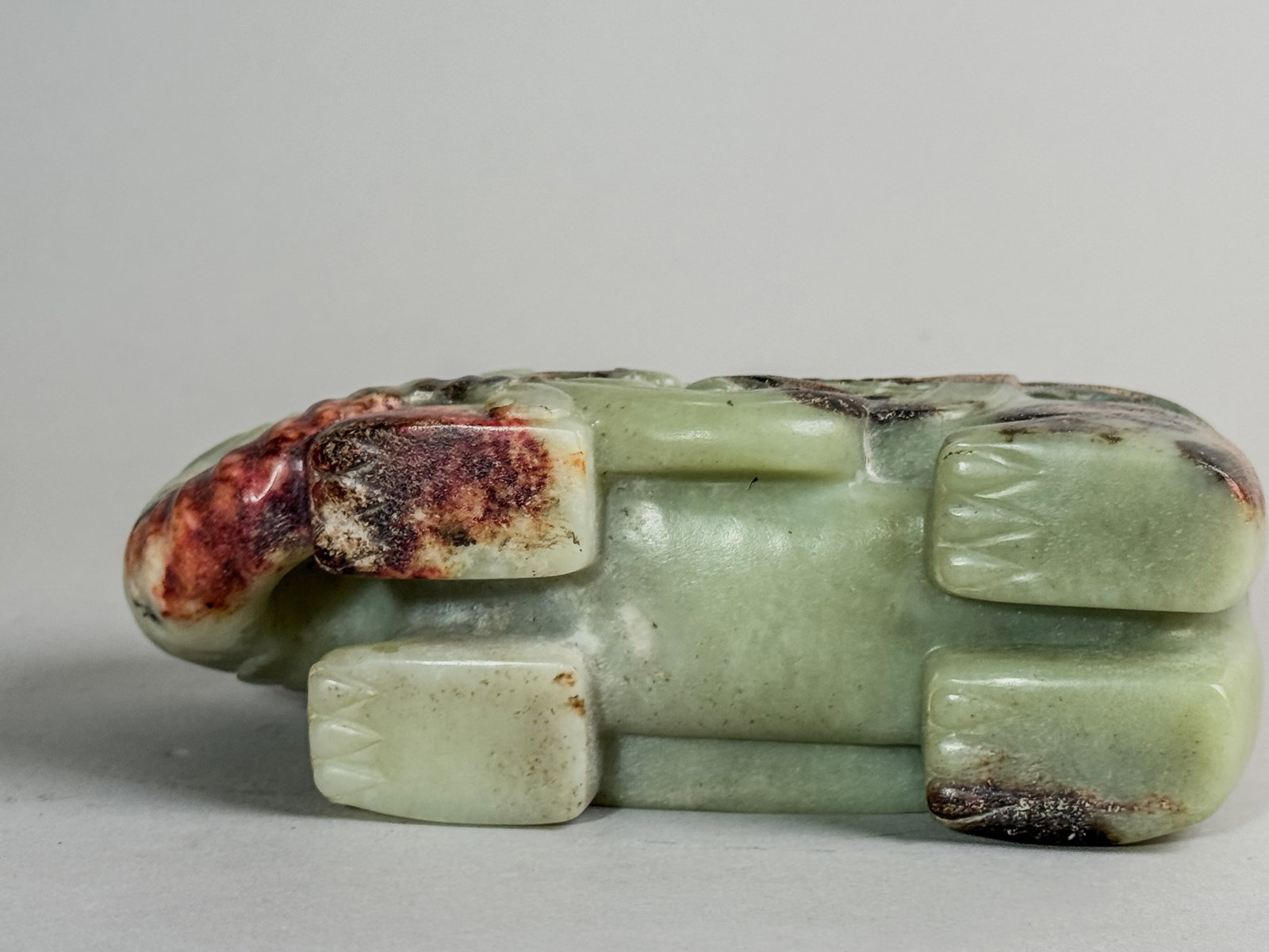 CHINESE CELADON JADE ELEPHANT - 8