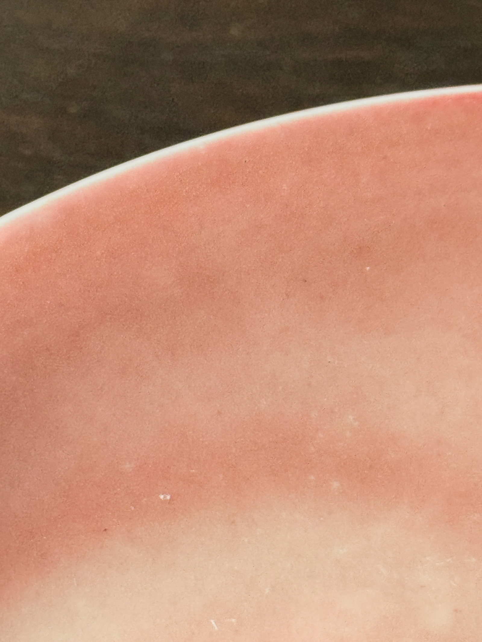 CHINESE COPPER-RED DISH WITH MARK - 2