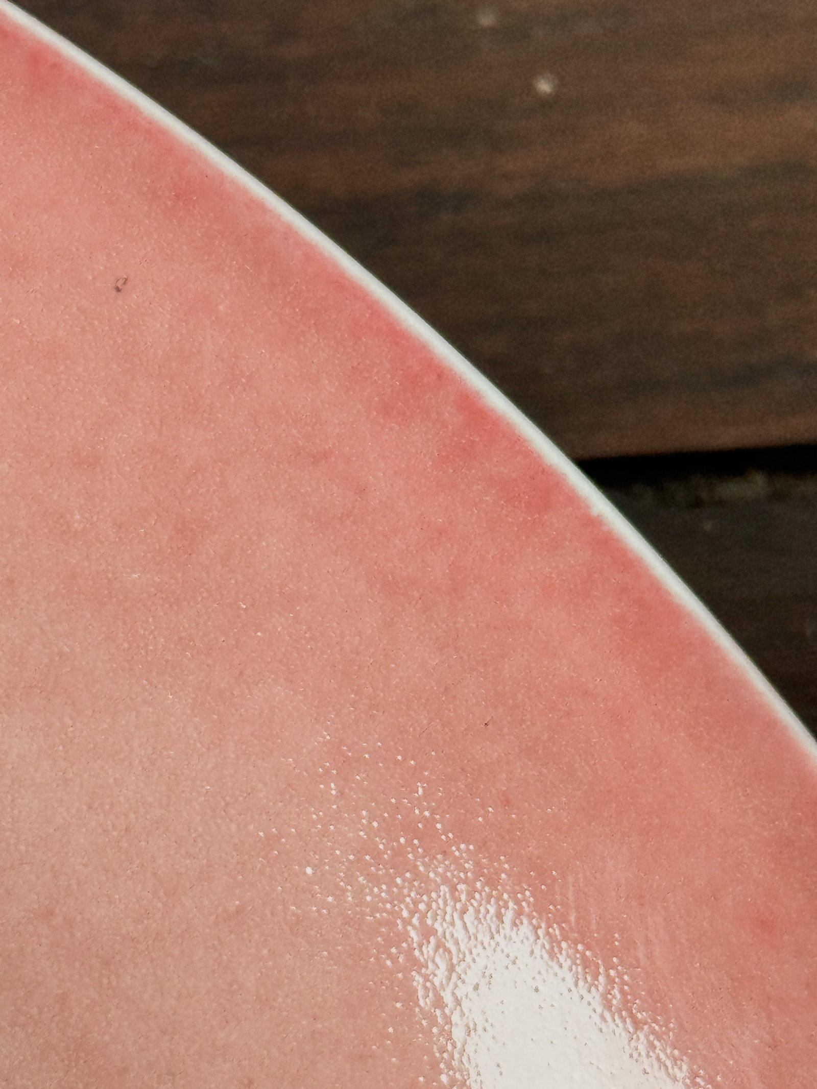 CHINESE COPPER-RED DISH WITH MARK - 3