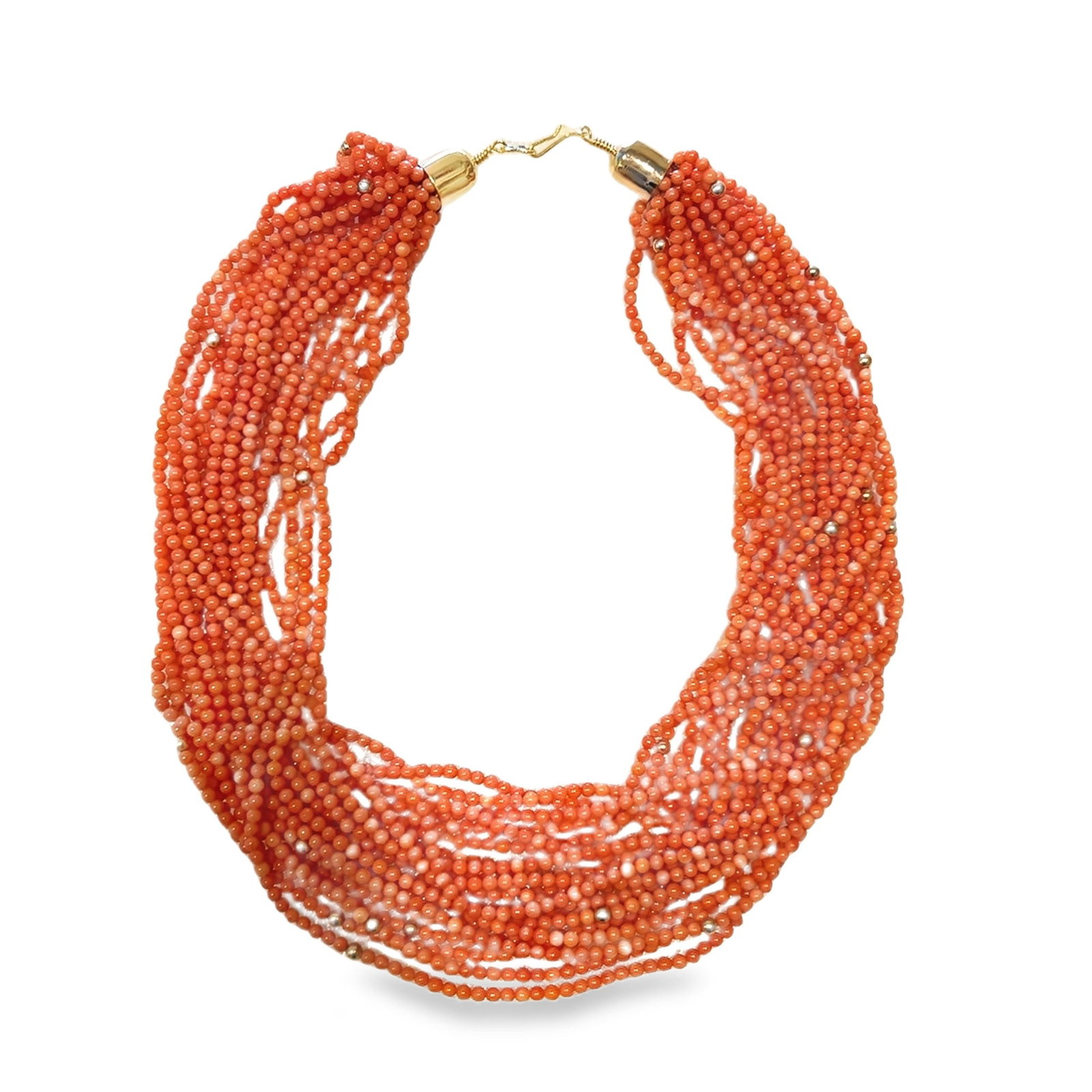 MULTI-STRAND CORAL BEAD NECKLACE (1 of 6)