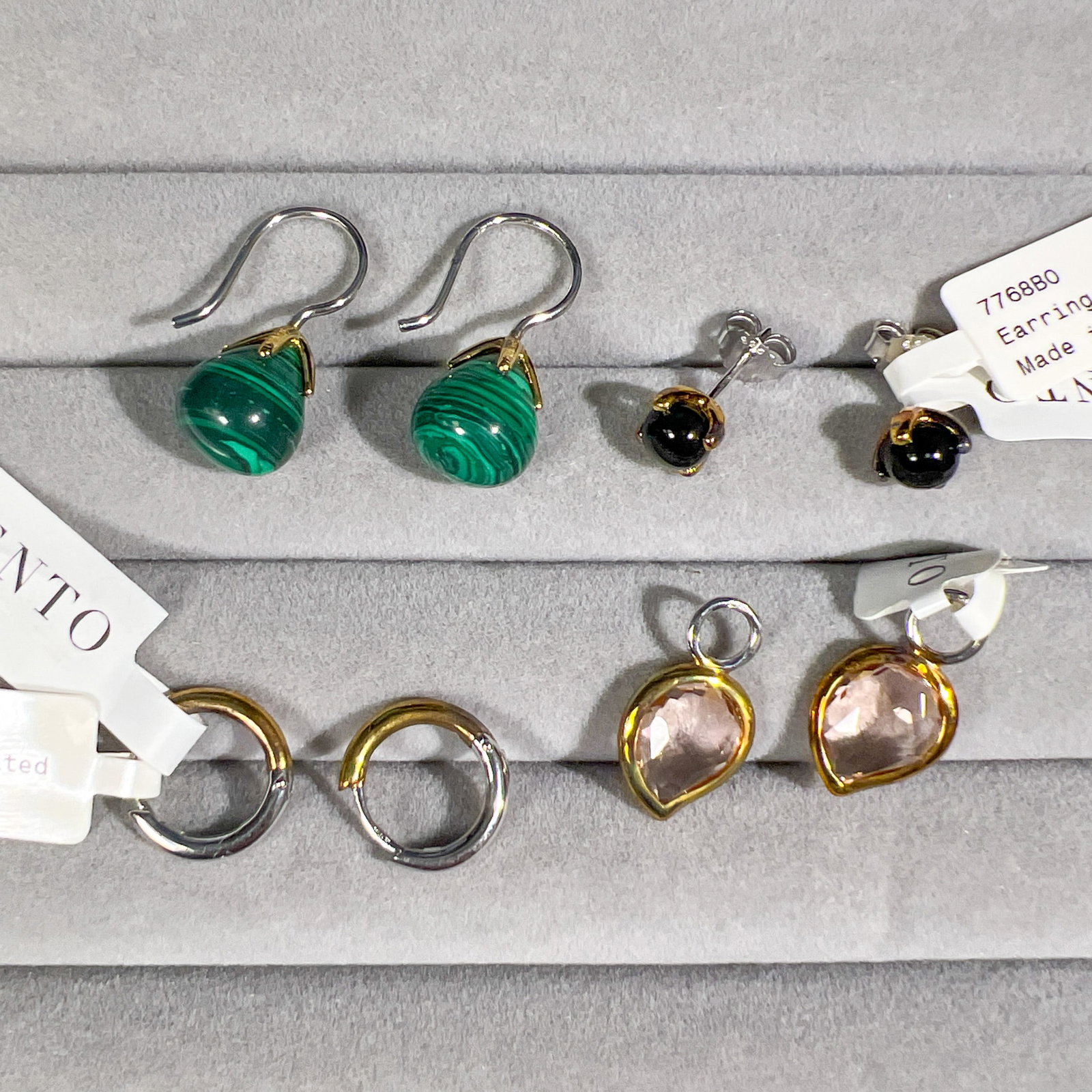 (LOT OF 8) A GROUP OF FASHION JEWELRY EARRINGS (1 of 2)