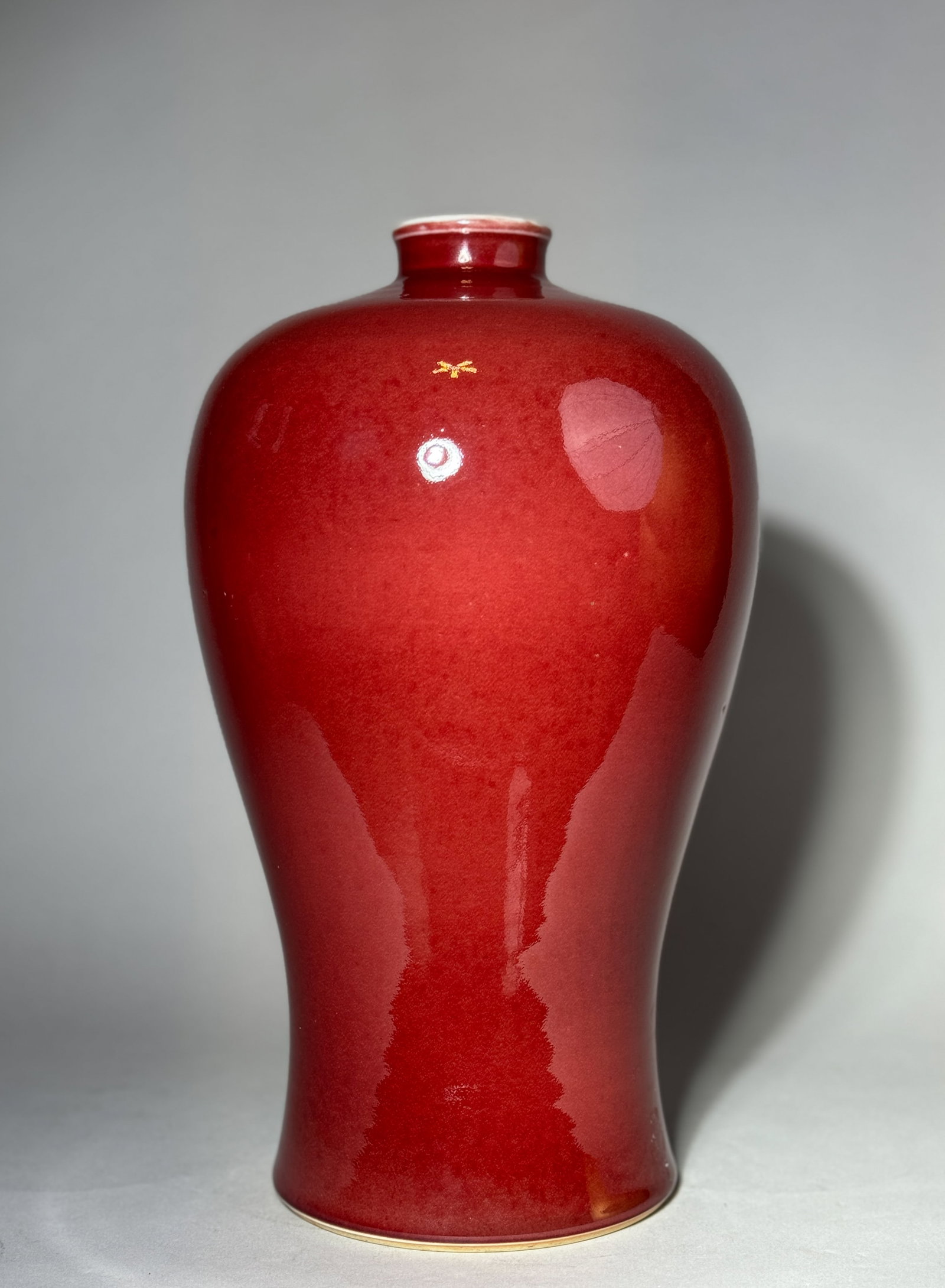 CHINESE OXBLOOD PORCELAIN MEIPING (1 of 8)