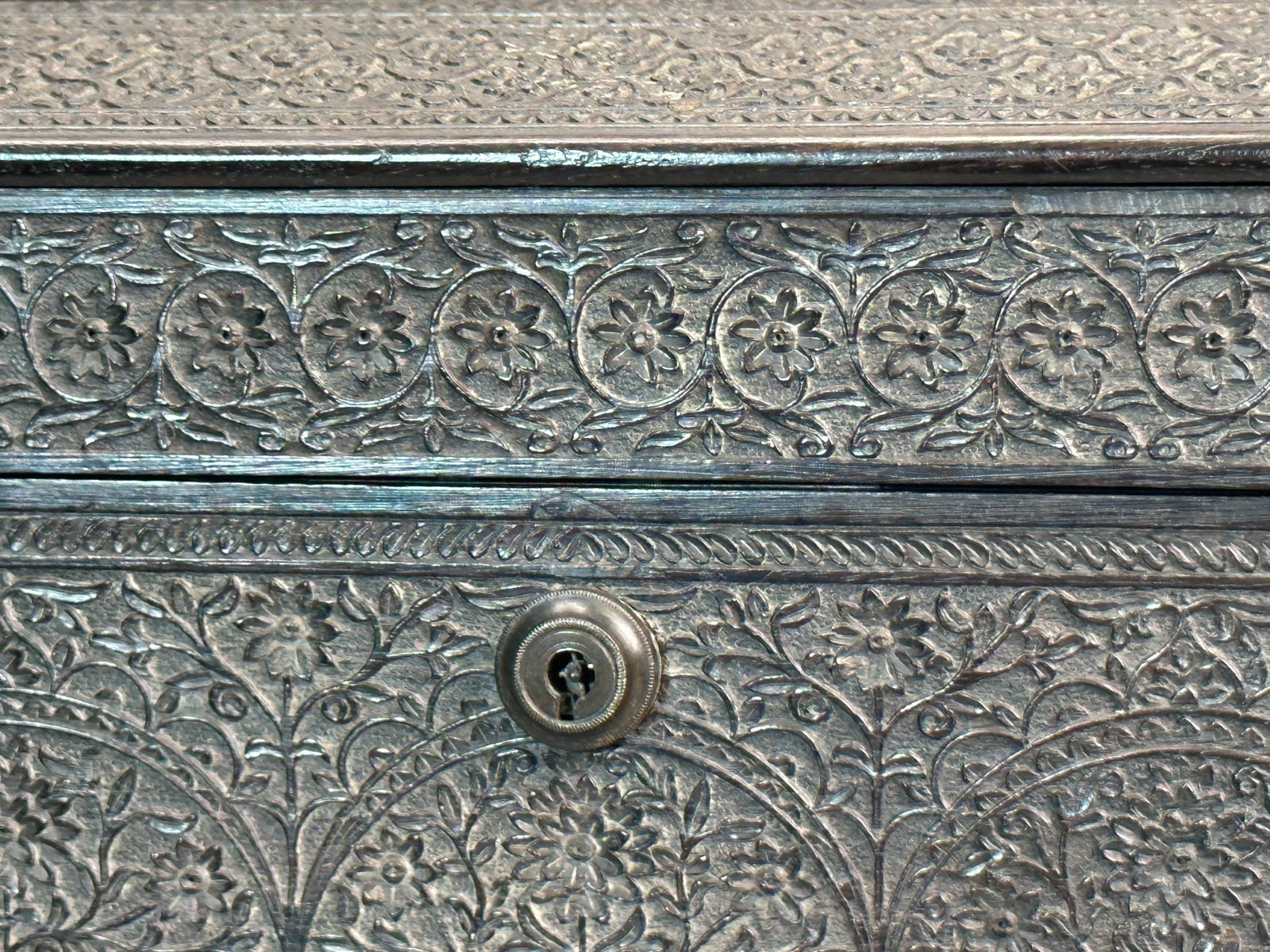 ANGLO-INDIAN ROSEWOOD DOCUMENT BOX - 3