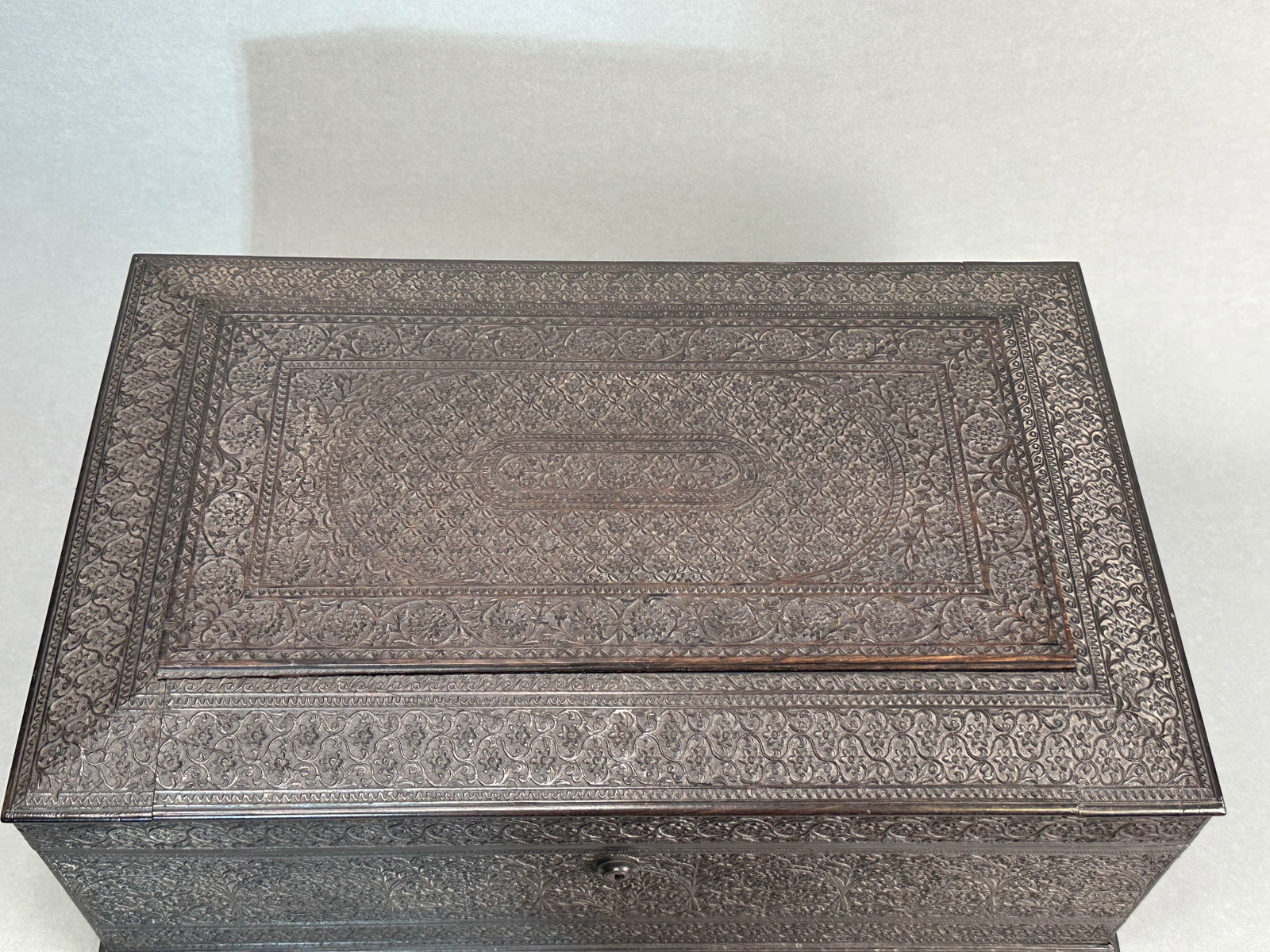 ANGLO-INDIAN ROSEWOOD DOCUMENT BOX - 4
