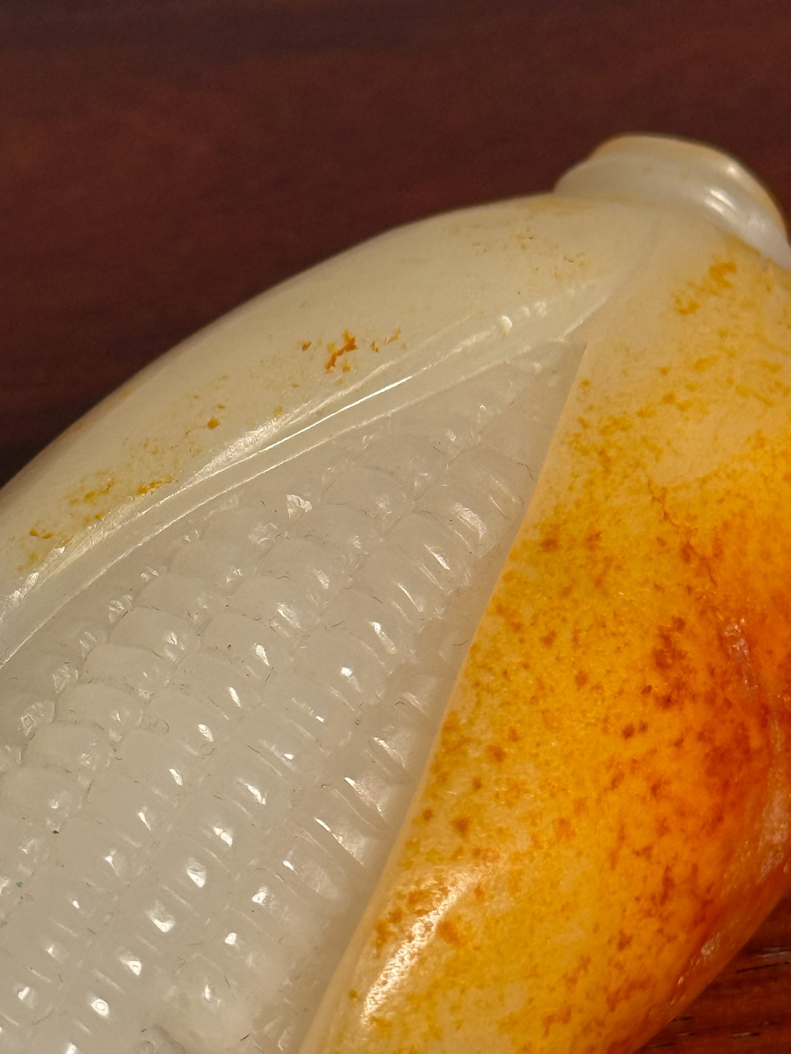 CHINESE WHITE JADE CORN CARVING - 6