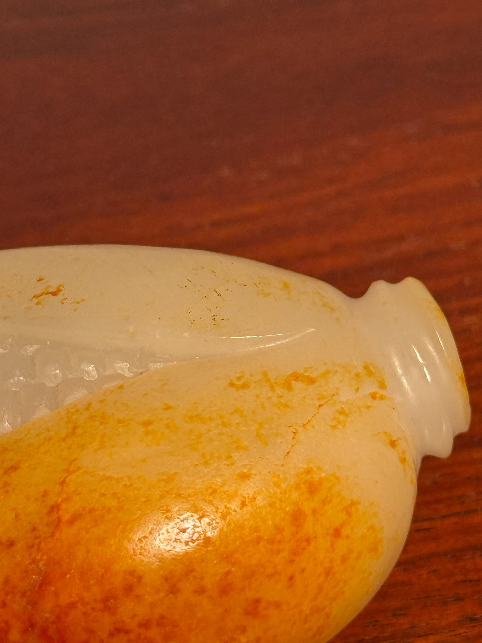 CHINESE WHITE JADE CORN CARVING - 7