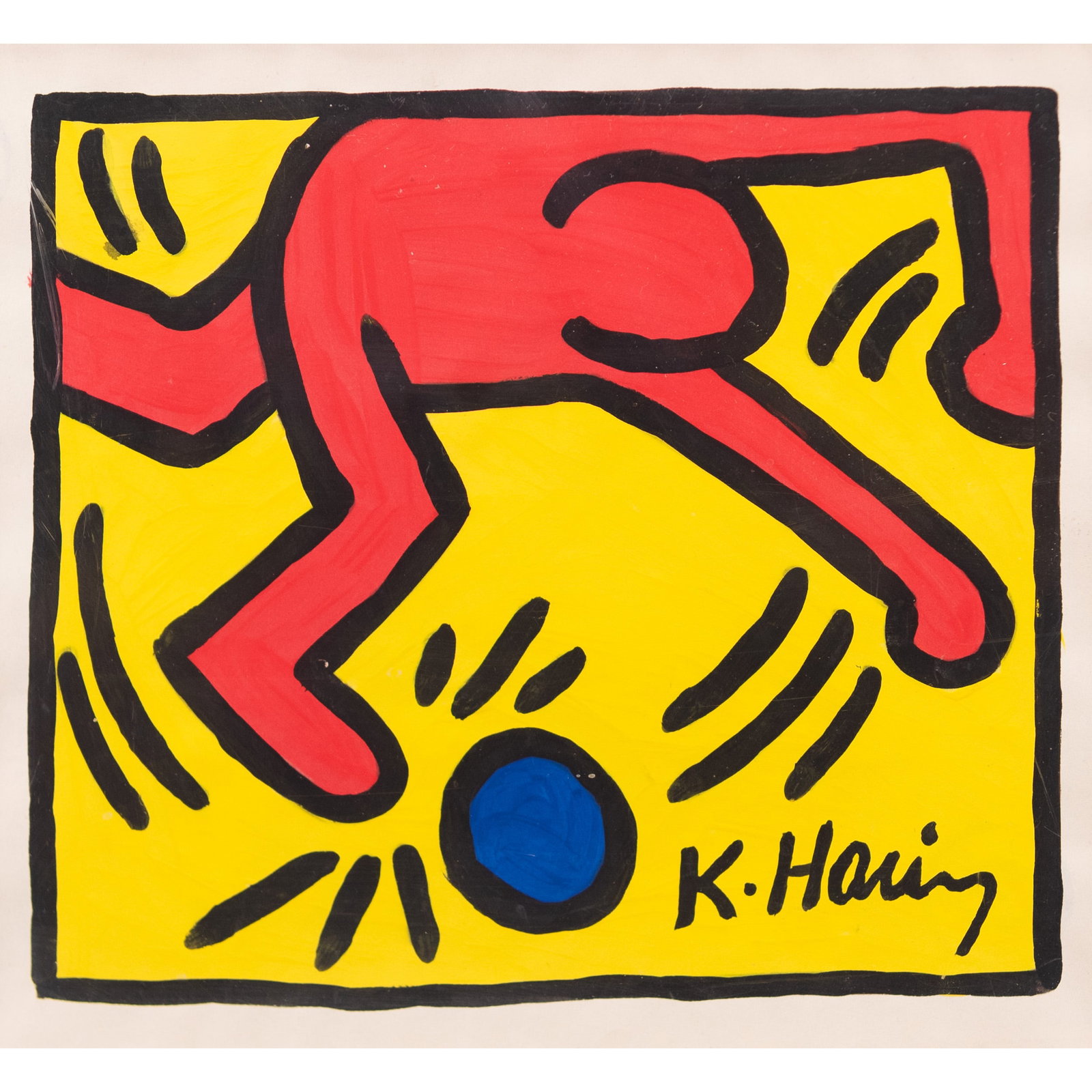 KEITH HARING (AMERICAN, 1958-1990), UNTITLED, WITH CERTIFICATE OF AUTHENTICITY (1 of 7)