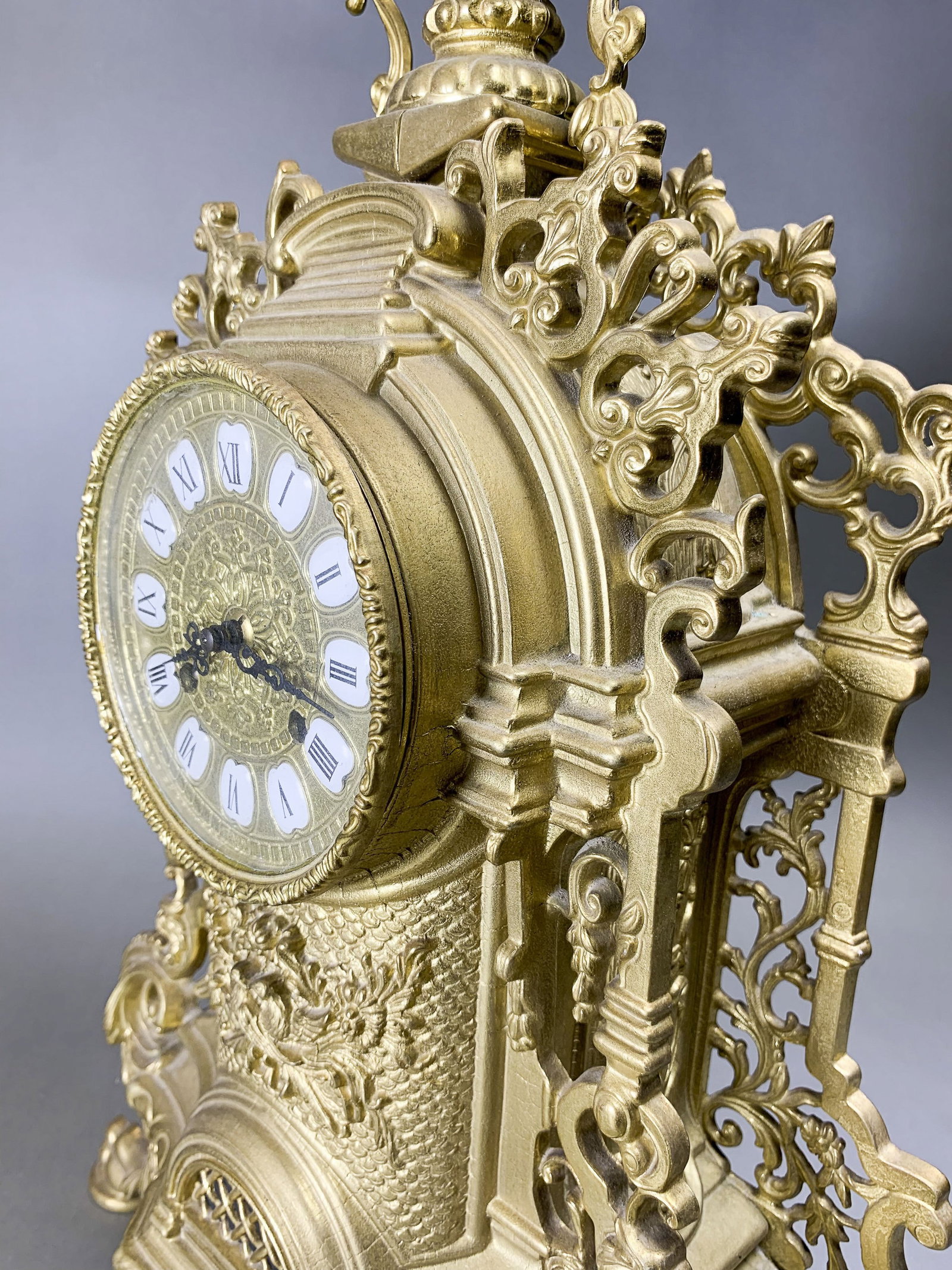 GILT-BRONZE EMPIRE CLOCK - 4