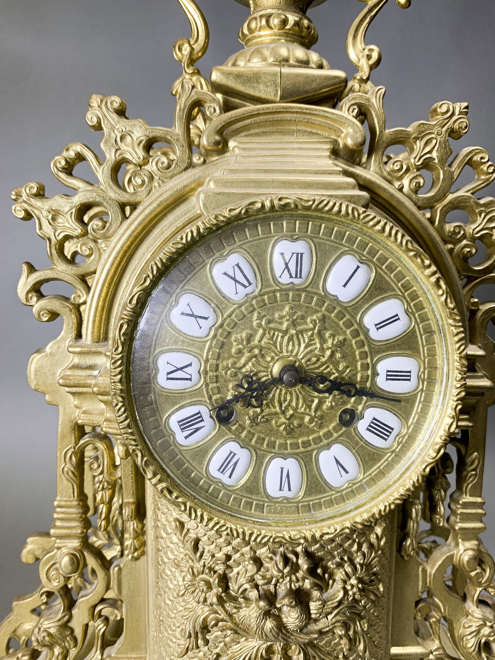 GILT-BRONZE EMPIRE CLOCK - 8