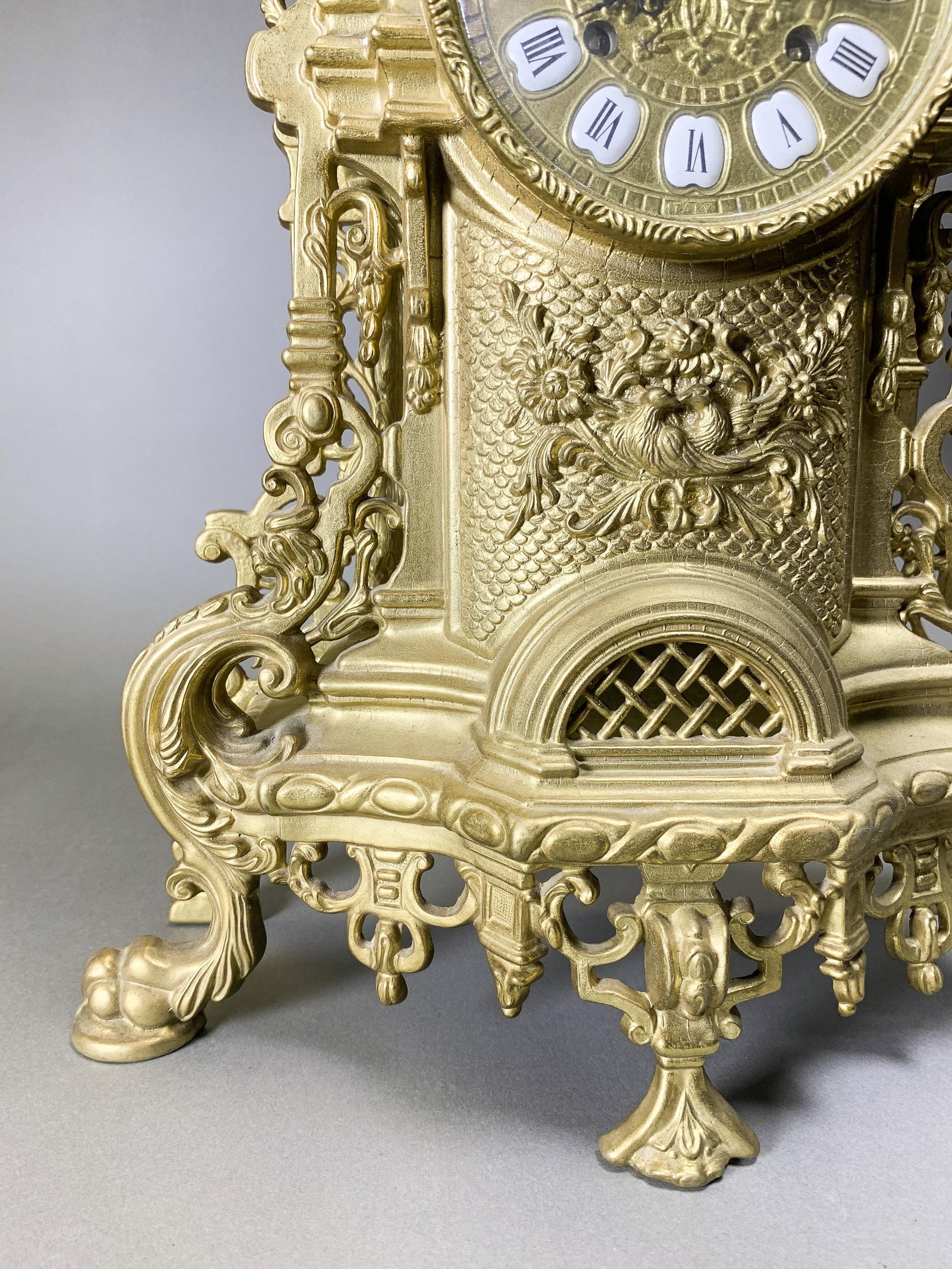 GILT-BRONZE EMPIRE CLOCK - 9