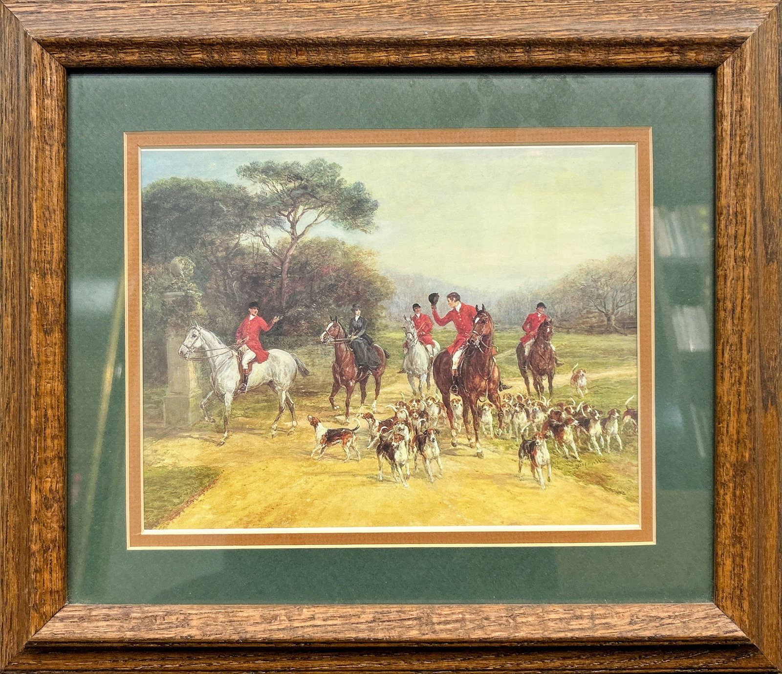 HEYWOOD HARDY, PRINT: Heywood Hardy (British, 1842-1933), "The Finish." Lithograph, unsigned. Image: 6.69"h x 8.66"w (17 x 22 cm); Overall (With Frame): 12.4"h x 14.37"w (31.5 x 36.5 cm)