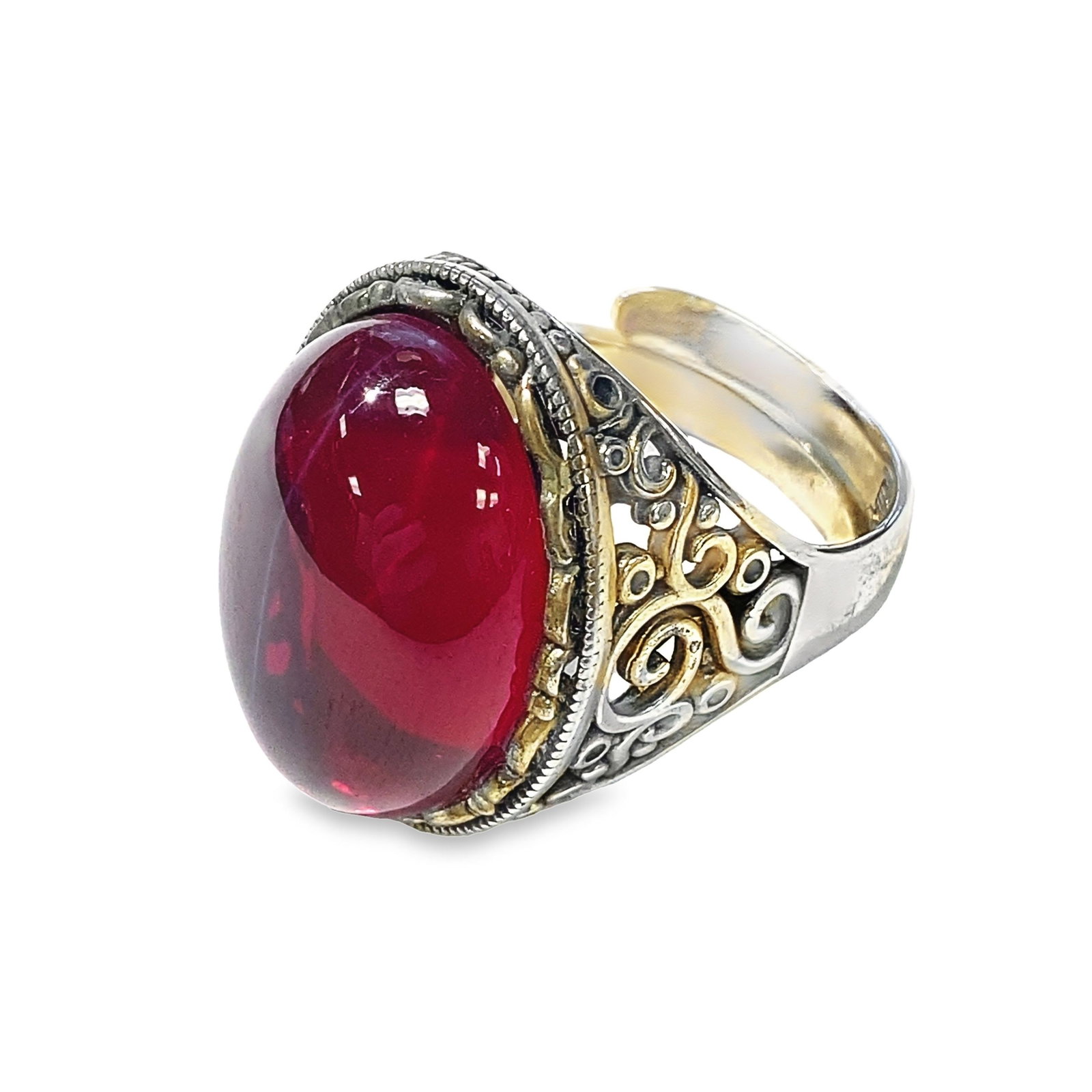 GEMSTONE AND STERLING SILVER RING (1 of 5)