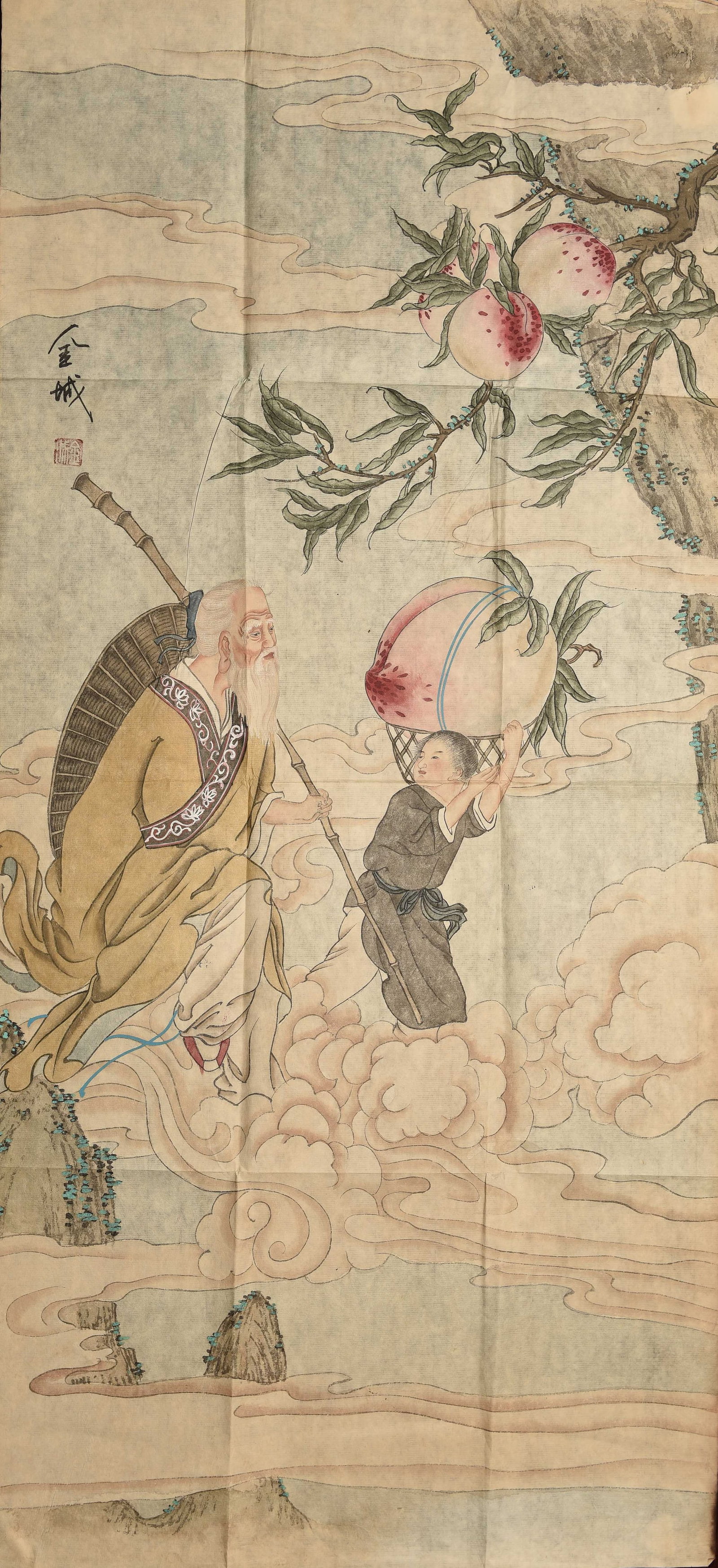 JIN CHENG, ATTRIBUTED TO, CHINESE PAINTING OF FIGURE (1 of 3)