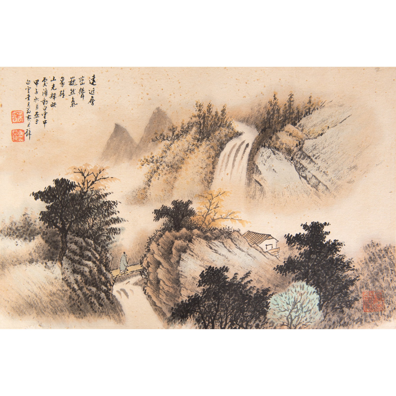 HUANG JUNBI, ATTRIBUTED TO, CHINESE PAINTING OF LANDSCAPE (1 of 4)