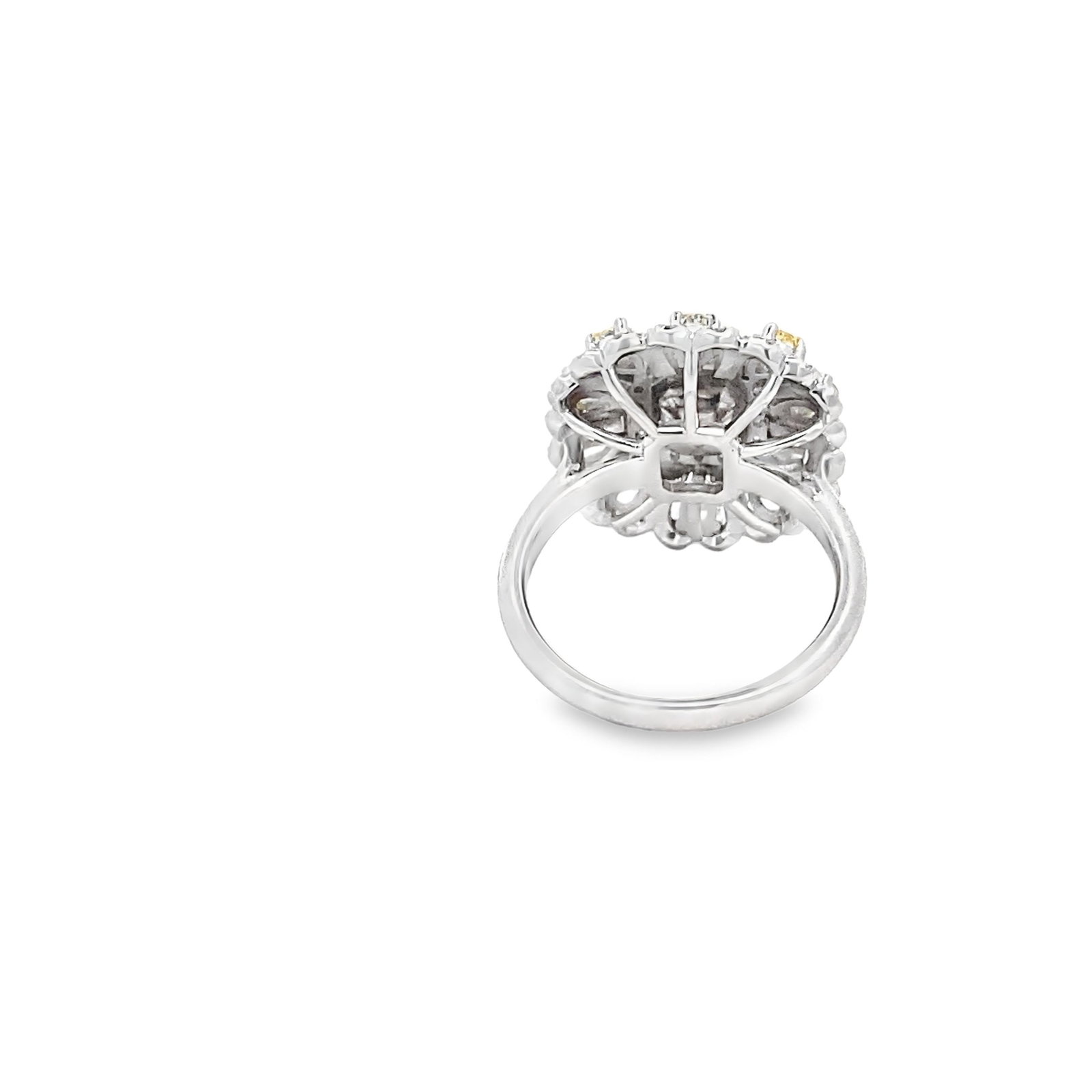 LAB TOPAZ AND DIAMOND RING - 3