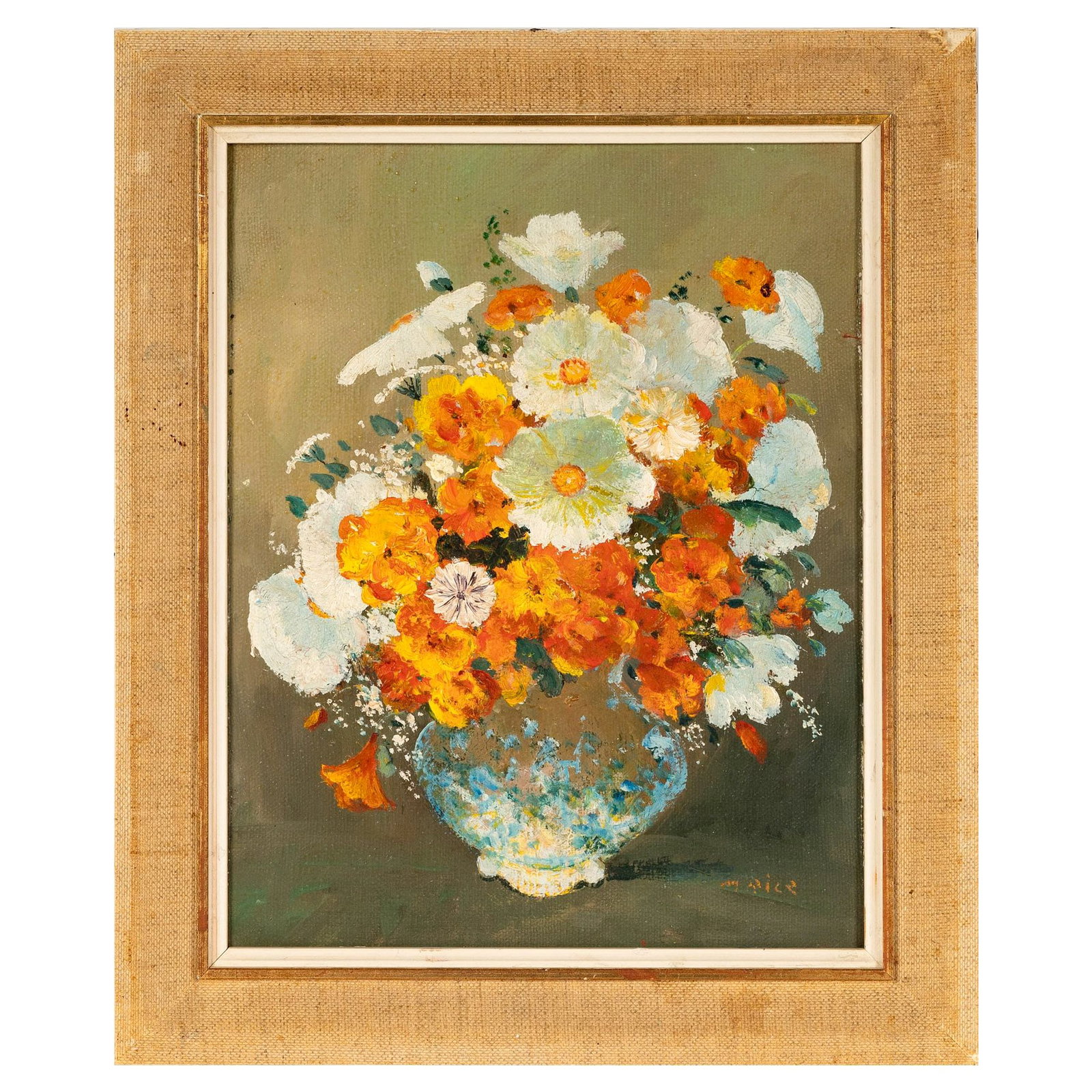 MARGARET EVANS PRICE (1888-1973), STILL LIFE: Margaret Evans Price (1888-1973), "Still Life." Sight: 9.45"h x 7.48"w (24 x 19 cm); Overall (with frame): 12.2"h x 10.24"w (31 x 26 cm) Provenance: The Estate of Janis Paige, Bel Air, California.