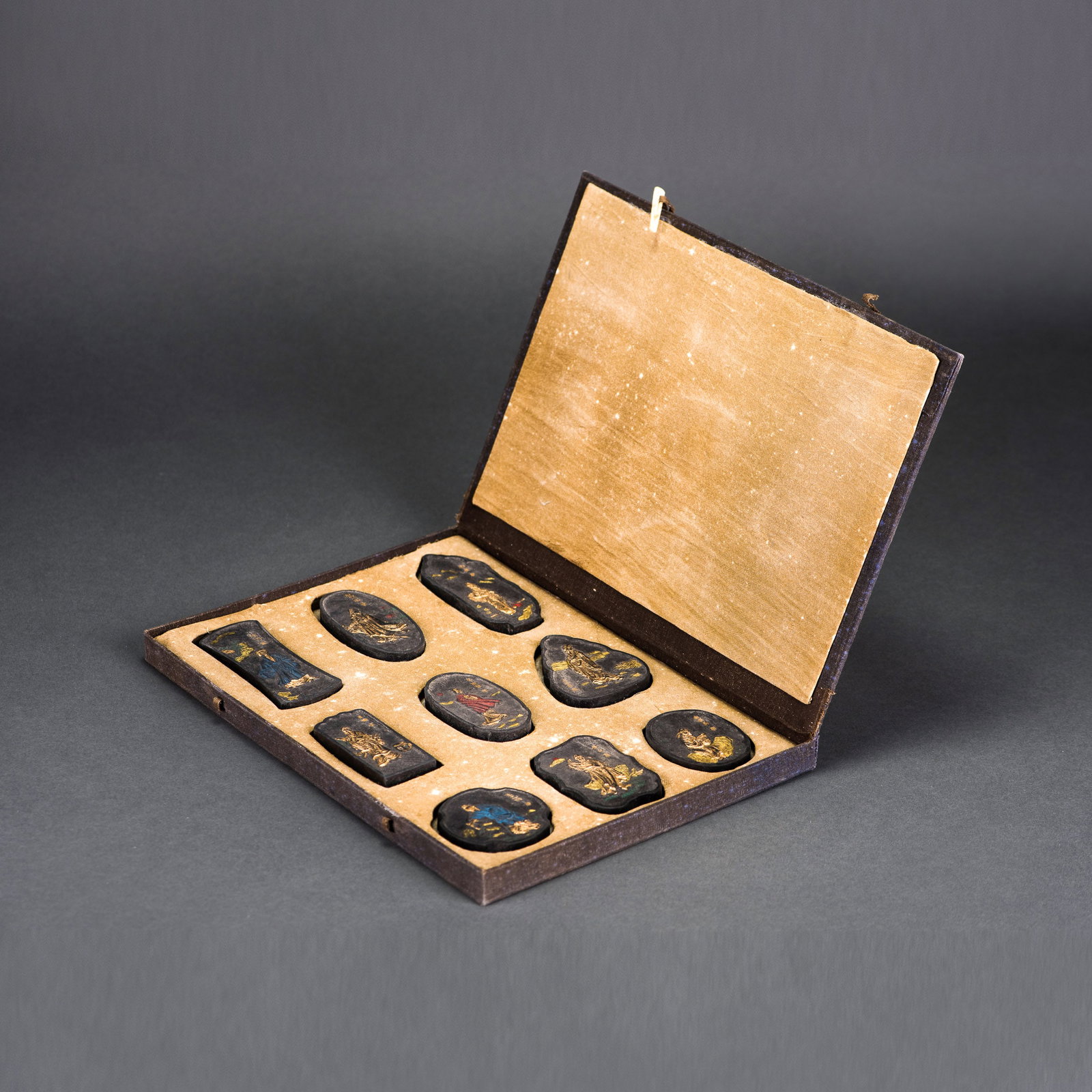 A BOX OF 'POET' INK CAKES (1 of 5)