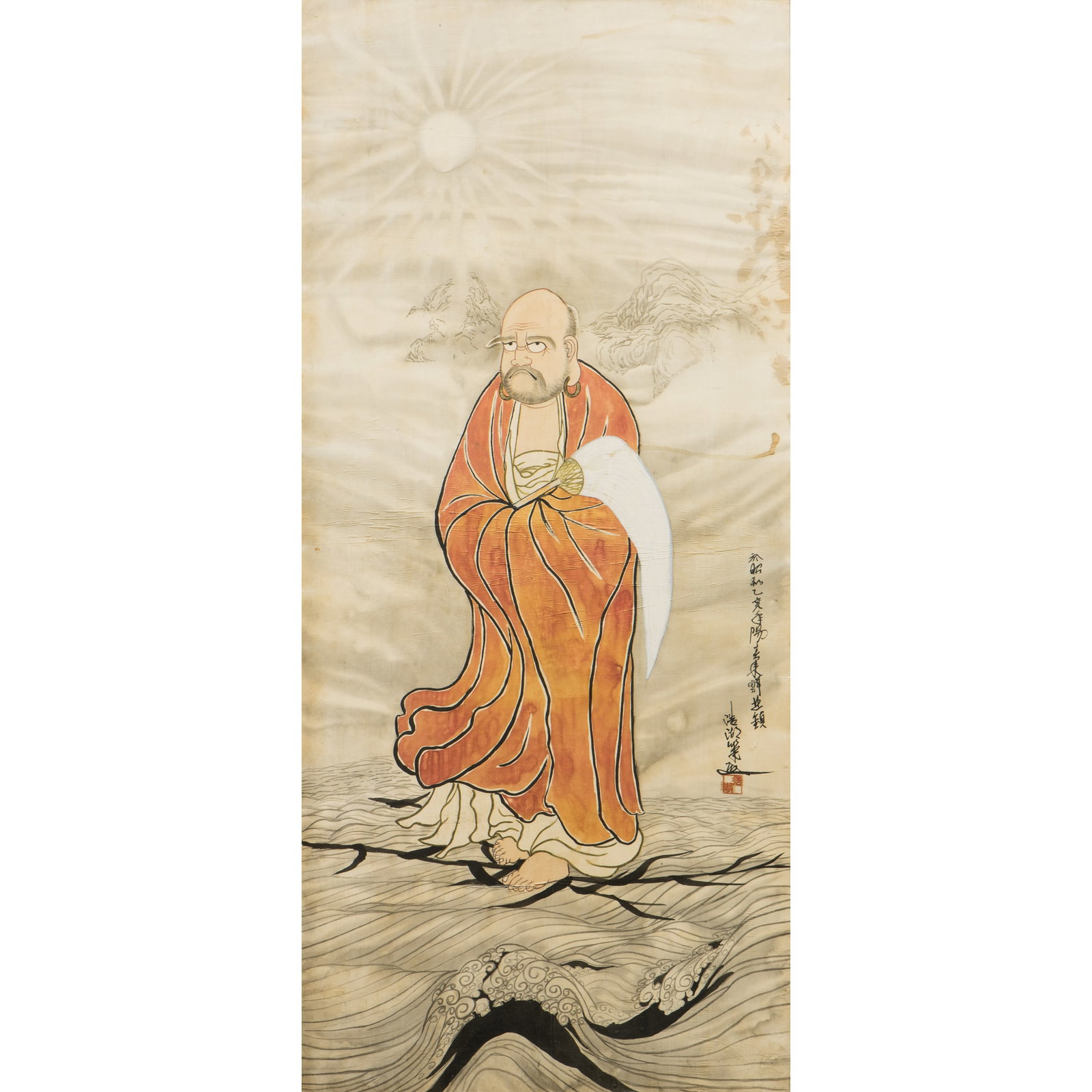 ANONYMOUS, CHINESE PAINTING OF DAMO (1 of 5)